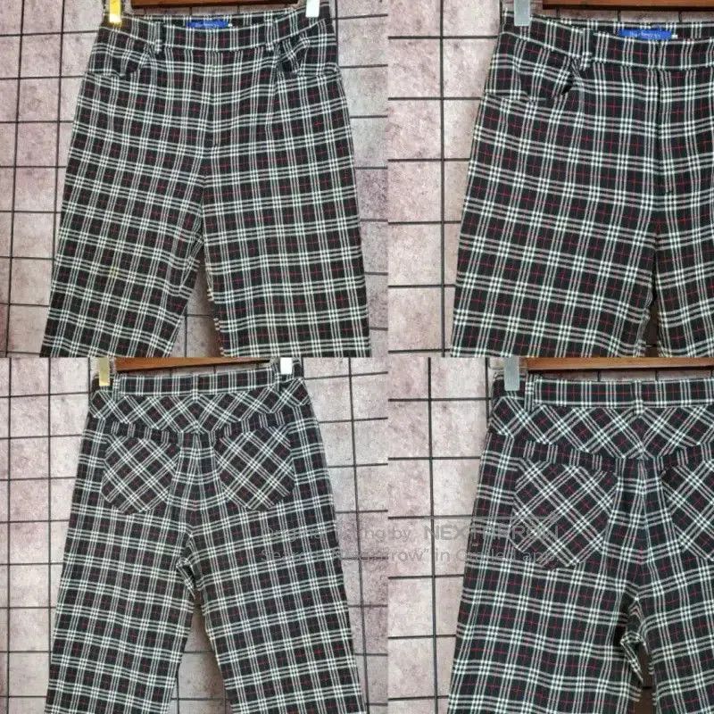 Other Burberry Black Checkered Cotton Blend Casual Pants. Size 23" - 3 Thumbnail