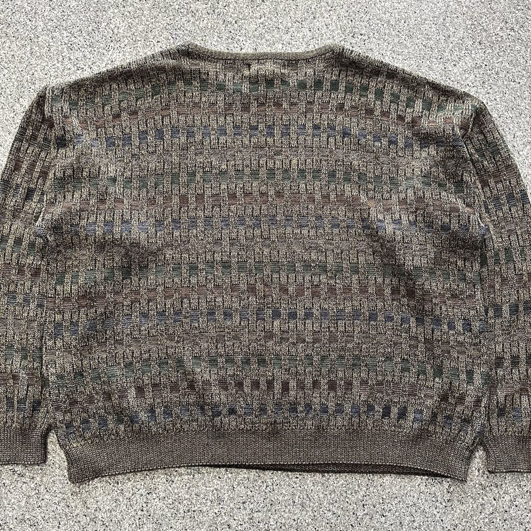 Vintage Gianfranco Ruffini Sweater Mens 2XL Vintage Check Brown Crewneck Pullover Knit Regular -sINVALID- Size US XXL / EU 58 / 5 - 6 Thumbnail