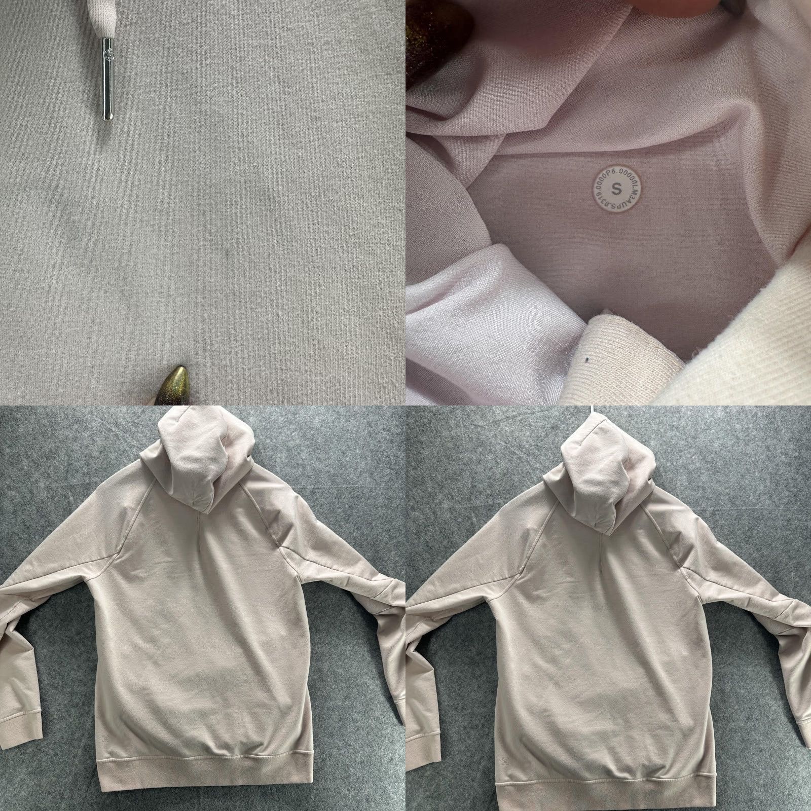 Lululemon Lululemon Hoodie Womens Small Beige Raglan Pockets Logo Pullover Sweatshirt Crew Neck Size S / US 4 / IT 40 - 9 Thumbnail