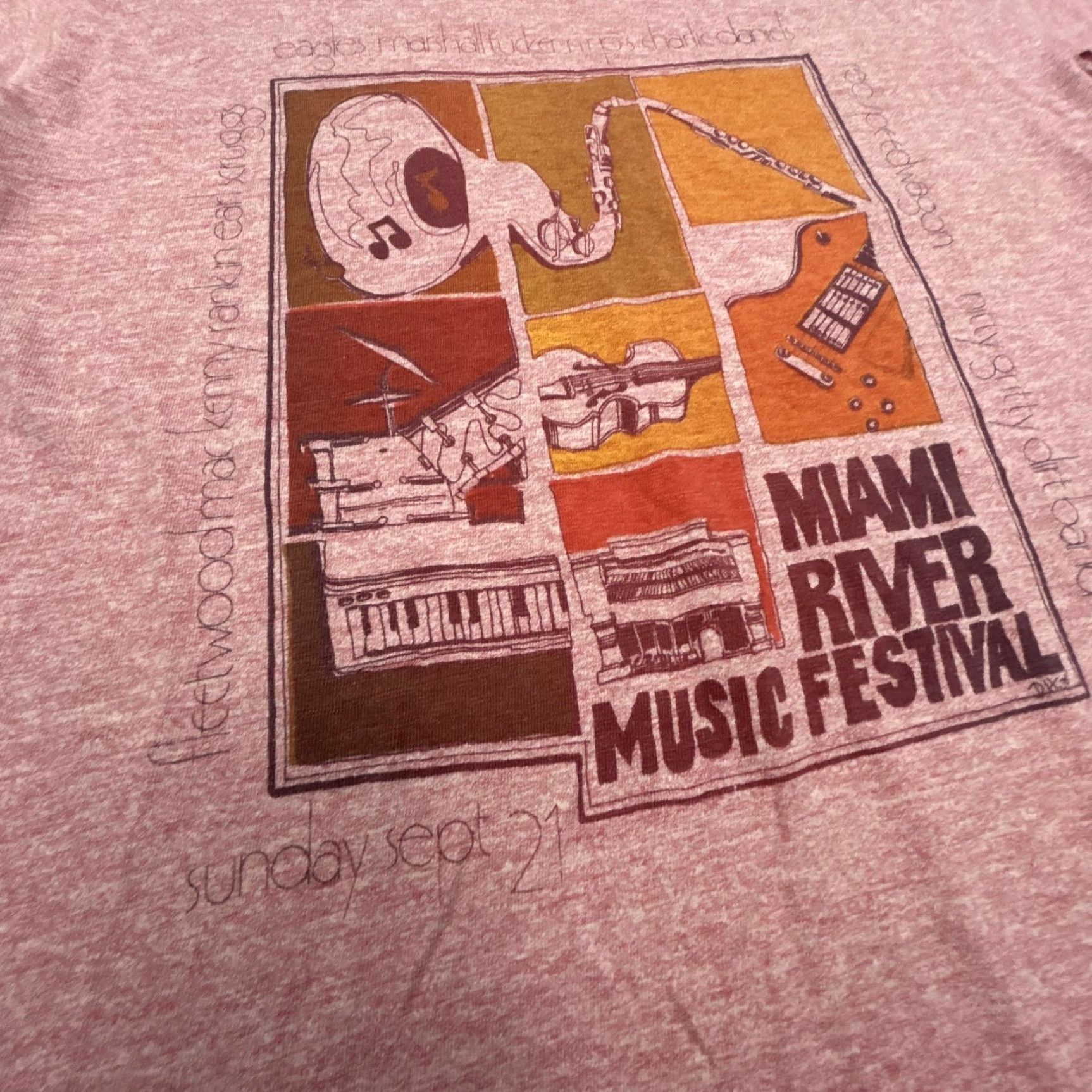 Vintage VINTAGE Miami River Music Festival Shirt Mens S Ringer Fleetwood Mac Eagles 1975 Size US S / EU 44-46 / 1 - 3 Thumbnail