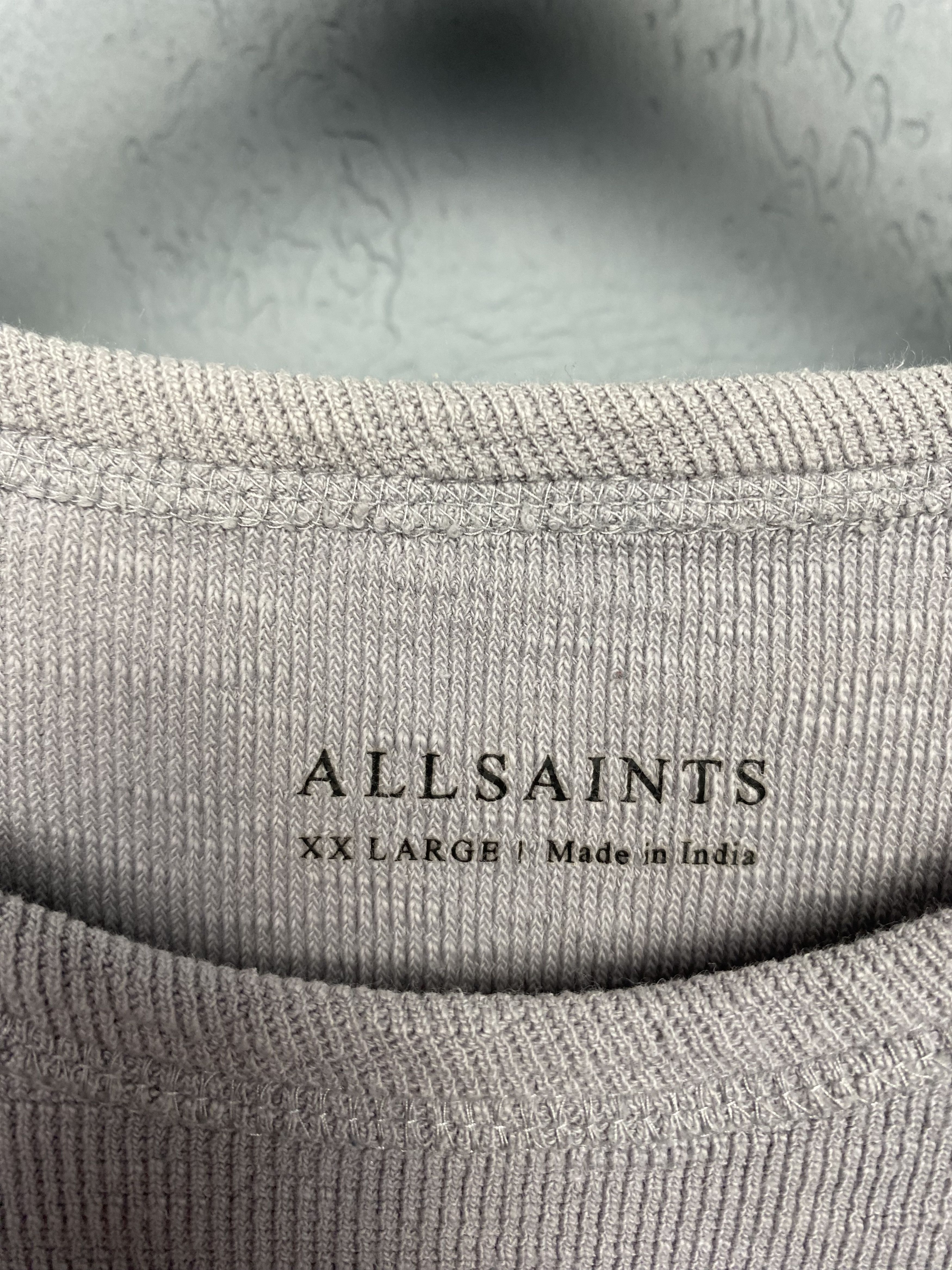 Allsaints × Vintage Allsaints Vintage Mens Crew Neck T-Shirt Size US XXL / EU 58 / 5 - 4 Thumbnail