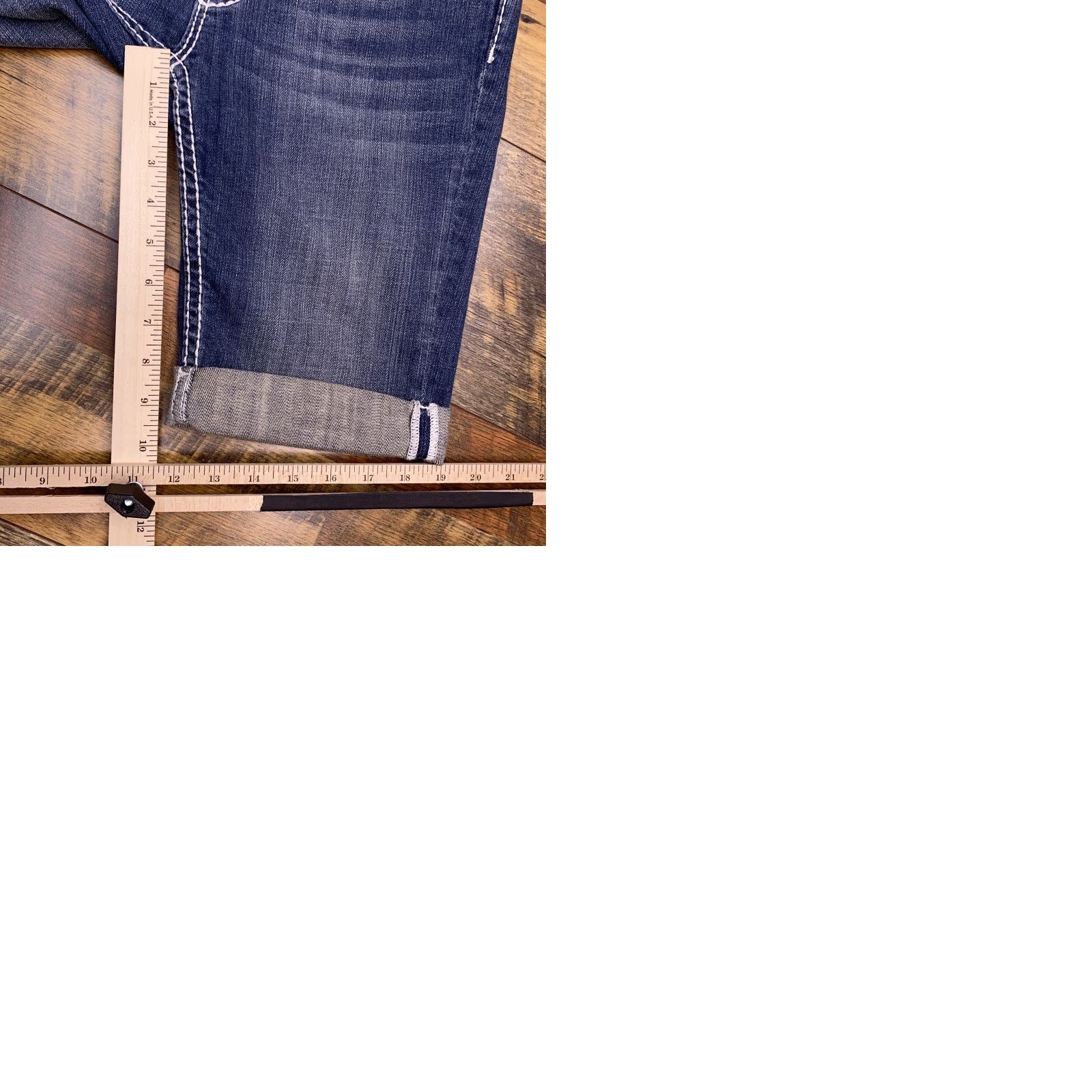 Vintage Vigoss Bermuda Shorts 27 Denim Stretch Cuffed New York Size 27" / US 4 / IT 40 - 9 Thumbnail