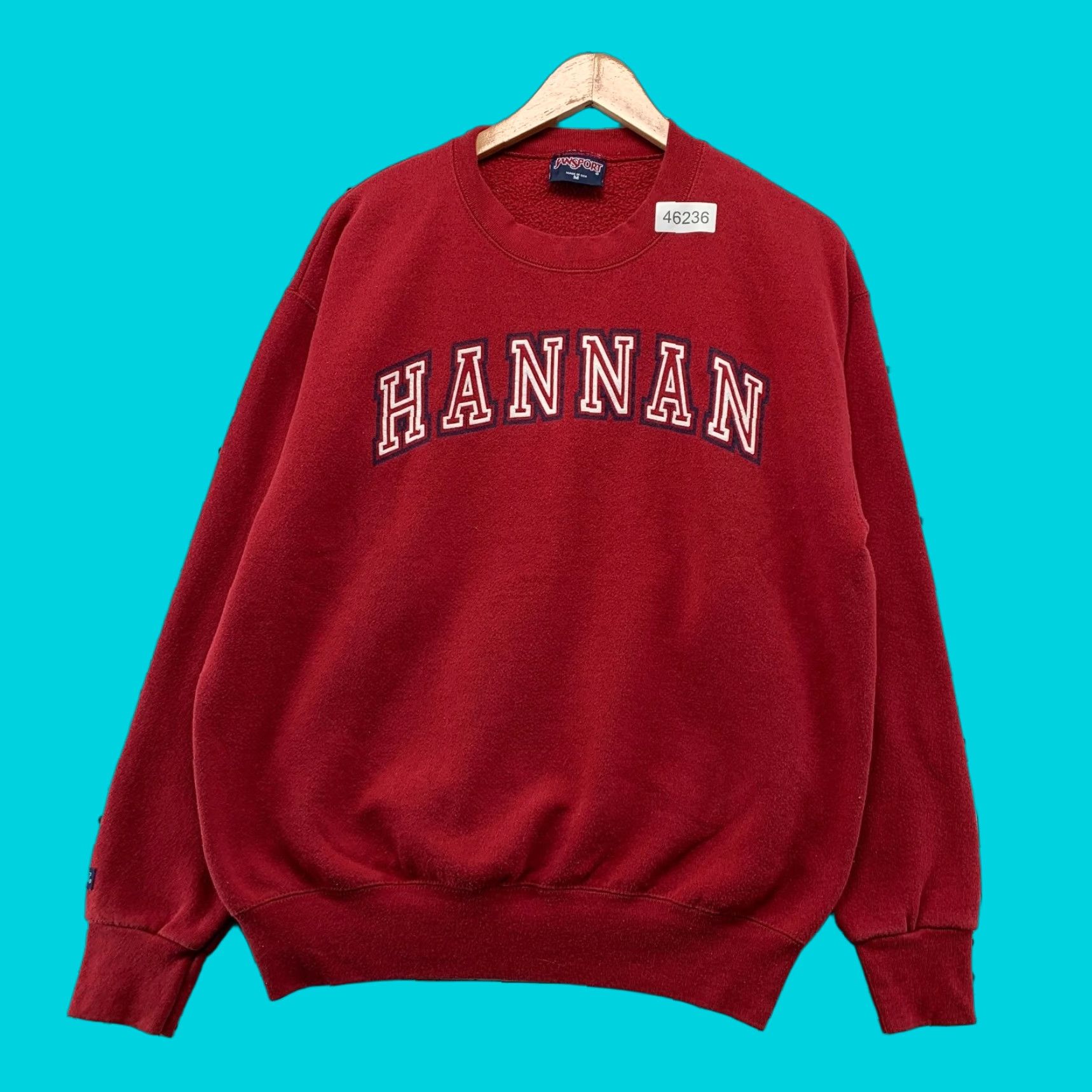 Jansport VINTAGE Jansports Hannan Sweatshirt Mens M Red Crewneck Fleece Pullover Made USA 90s Sweatshirt Mens Red Pulse of Vintage Comfort Size US M / EU 48-50 / 2 - 1 Thumbnail