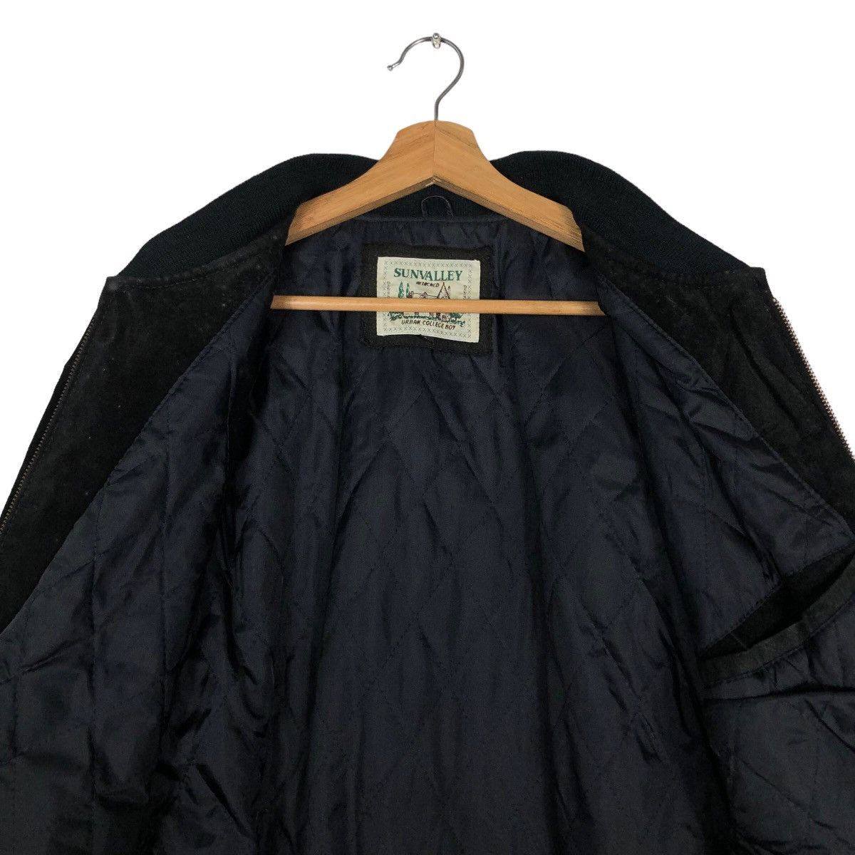 Japanese Brand 🔥Vtg Sunvalley Genuine Leather Bomber Jacket Issey Miyake Size US L / EU 52-54 / 3 - 12 Thumbnail