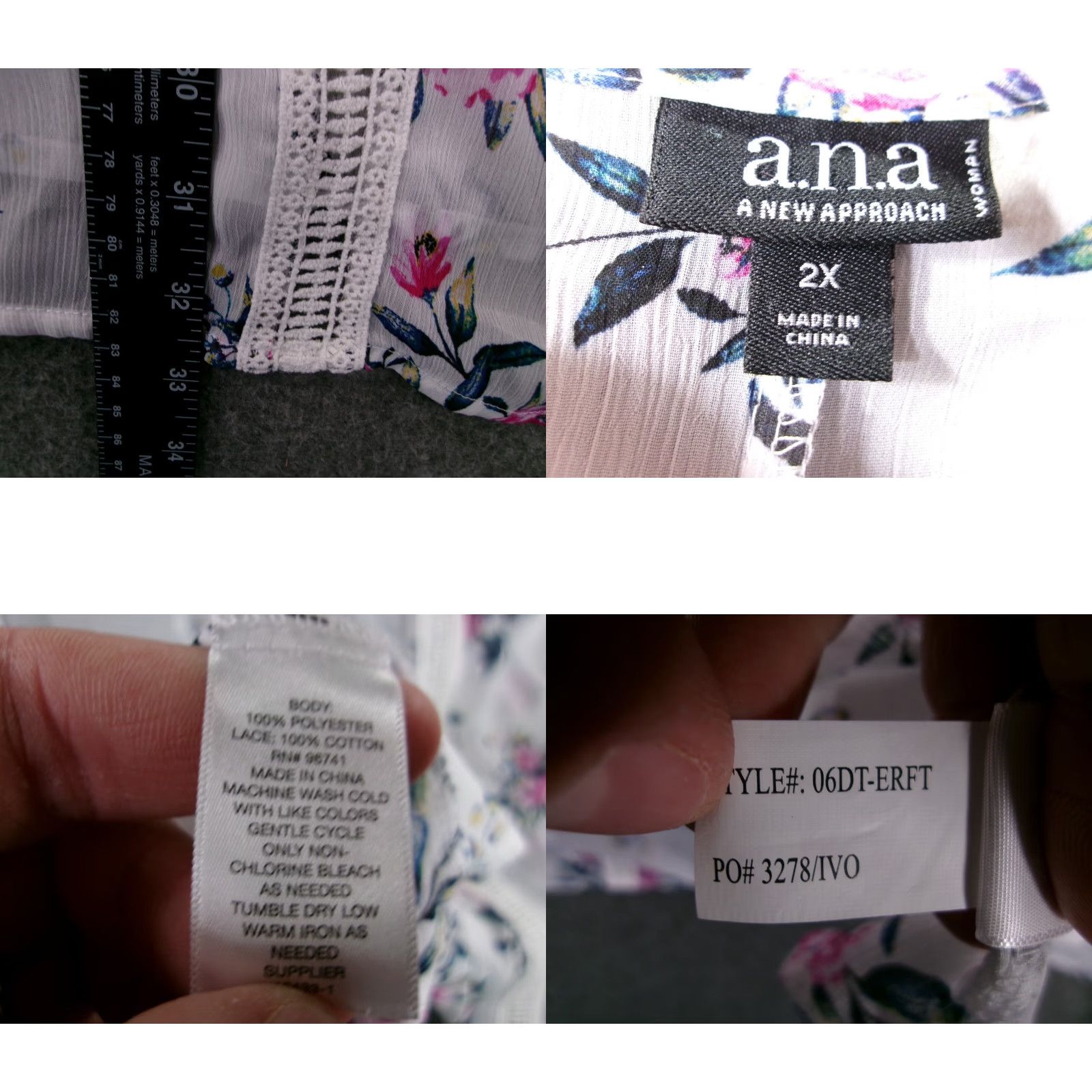 Pinko ANA Top Women 2X White Pink Floral Costal Beachy Cottage Resort Sheer Open Flowy Blouse Kimono Beach Theme 2X Womens Size XXL / US 16-18 / IT 52-54 - 8 Thumbnail