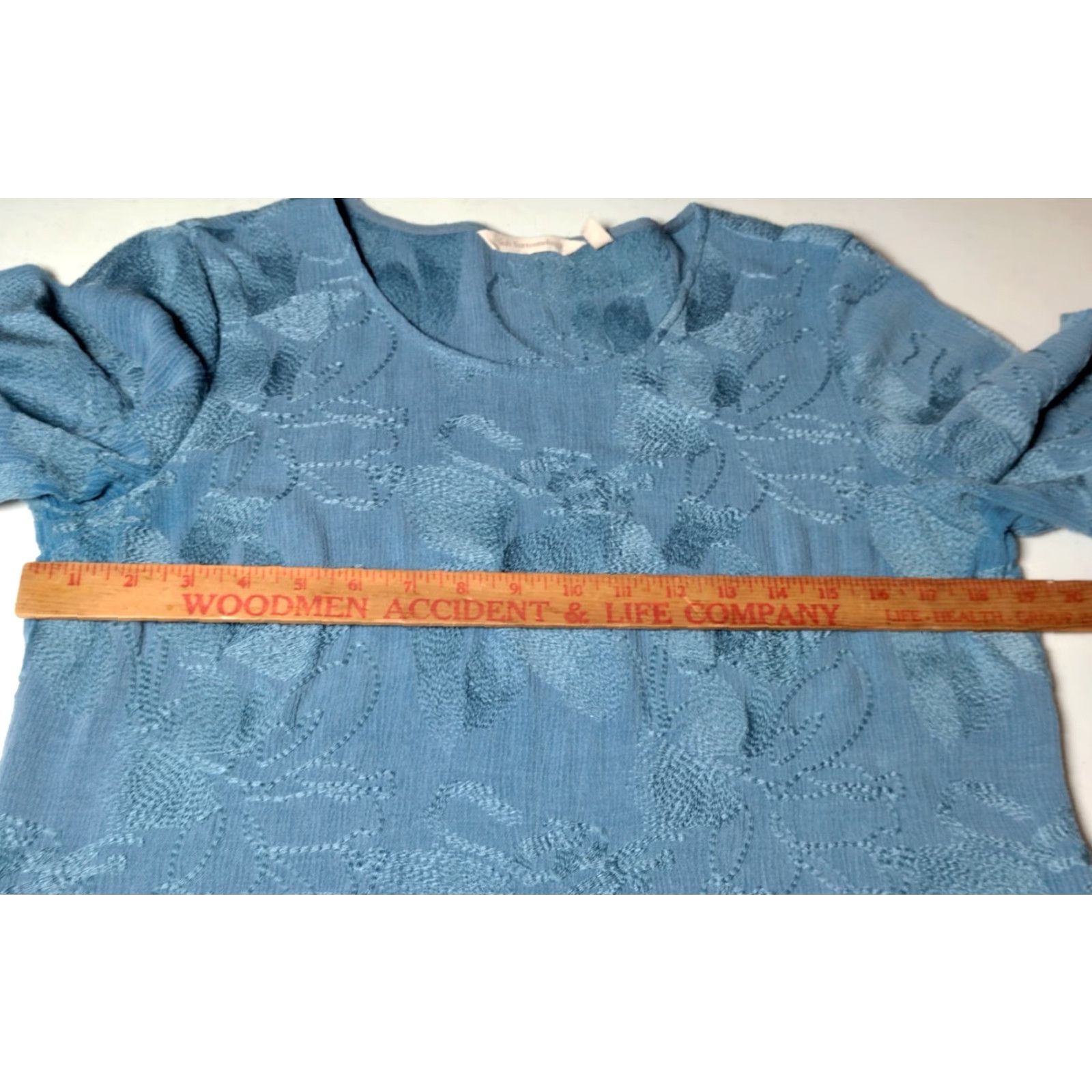 Soft Surroundings Soft Surroundings Shirt Tunic S Blue Embroidered Asymmetrical Lagenlook Boho Beachy Coastal Lightweight Size S / US 4 / IT 40 - 5 Thumbnail