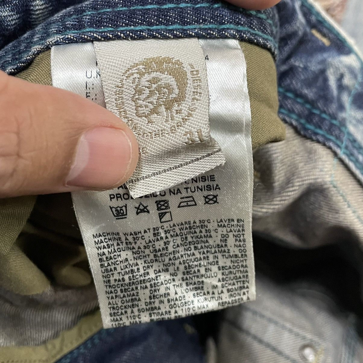 Diesel 🔥Vintage Diesel Industry Krooley Ripped Distress Denim Jeans Size US 34 / EU 50 - 14 Thumbnail