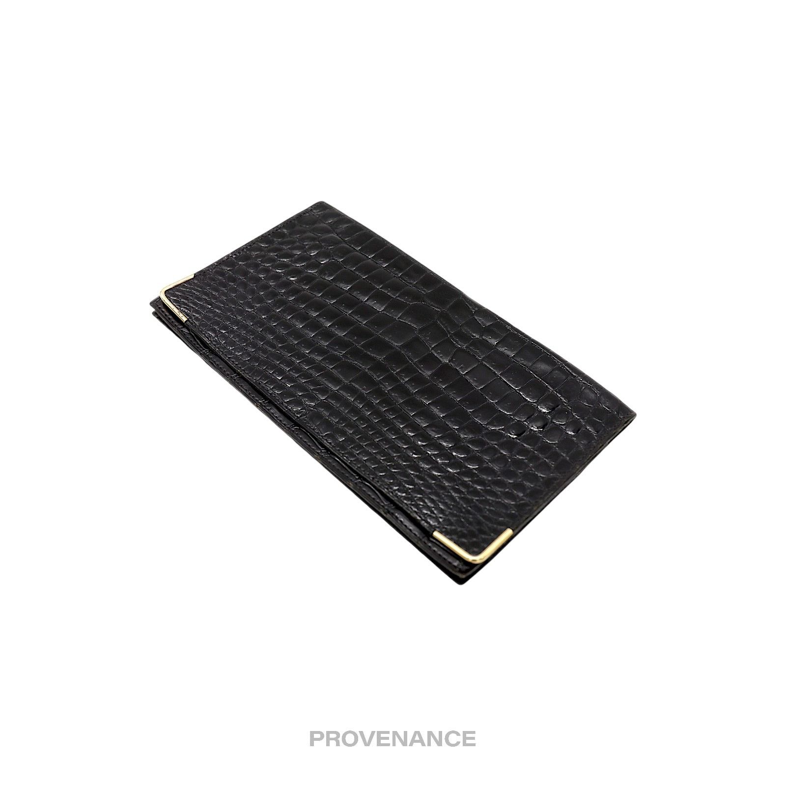 Celine 🔴 Celine Long Wallet - Black Crocodile Leather Gold Size ONE SIZE - 3 Thumbnail