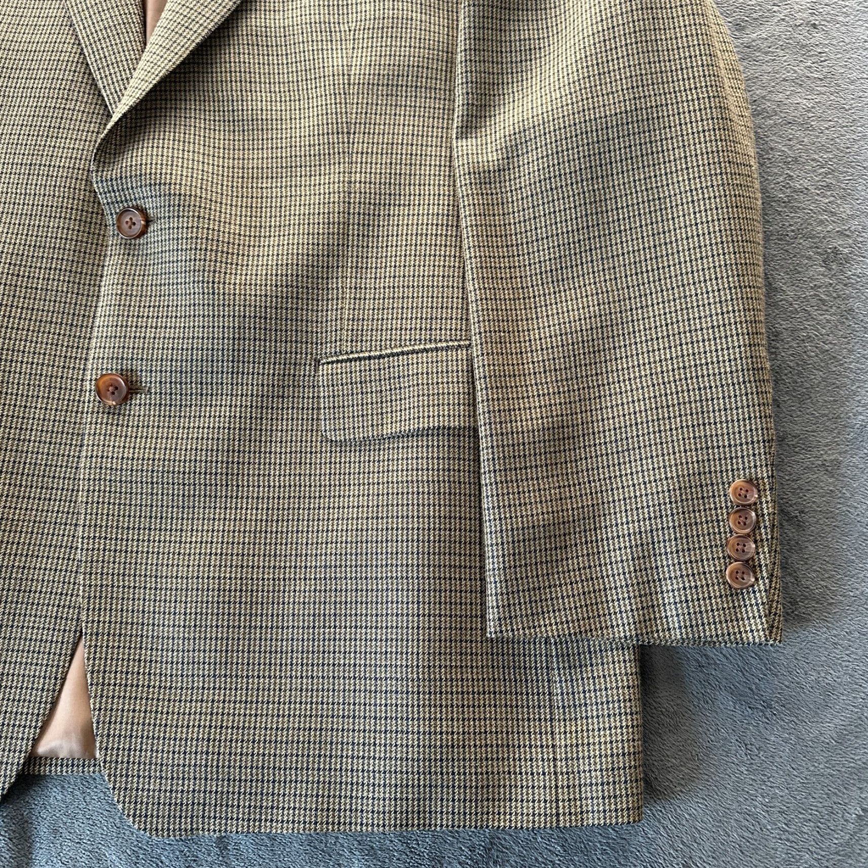 Ralph Lauren Ralph Lauren Blazer Mens 46L Brown Glen Plaid Prince Of Whales Check Lambswool Size 46R - 3 Thumbnail