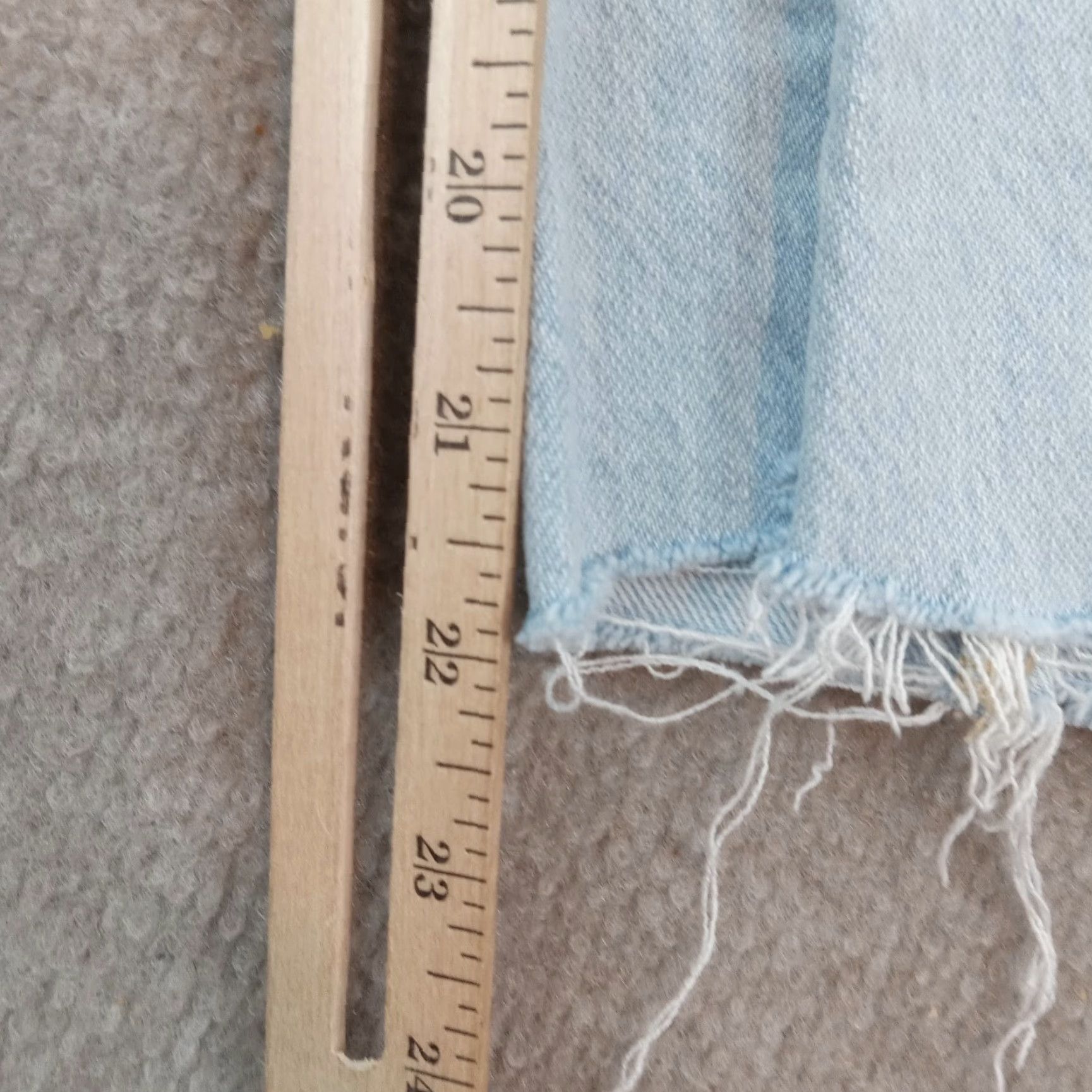 Vintage Womens High Rise Flare Leg Blue Denim Cropped Frayed Jeans Size 25 We The Free Size 42" / US 20 - 3 Thumbnail