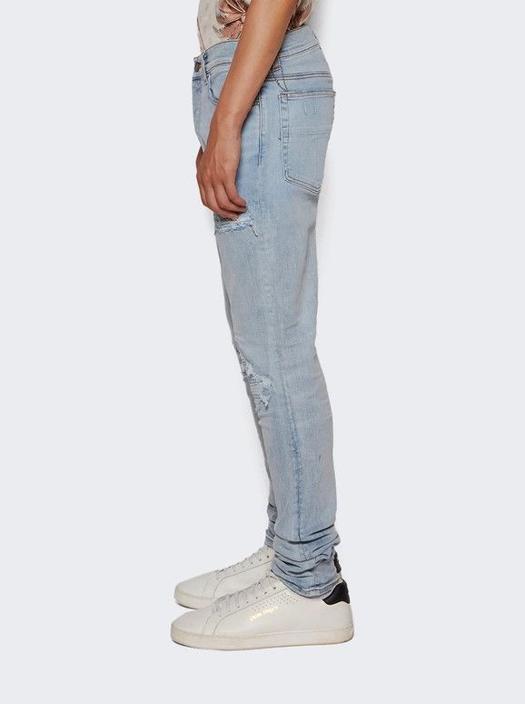Amiri o1s1wg110725 MX1 Bandana Jacquard Jeans in Blue Size US 32 / EU 48 - 4 Thumbnail