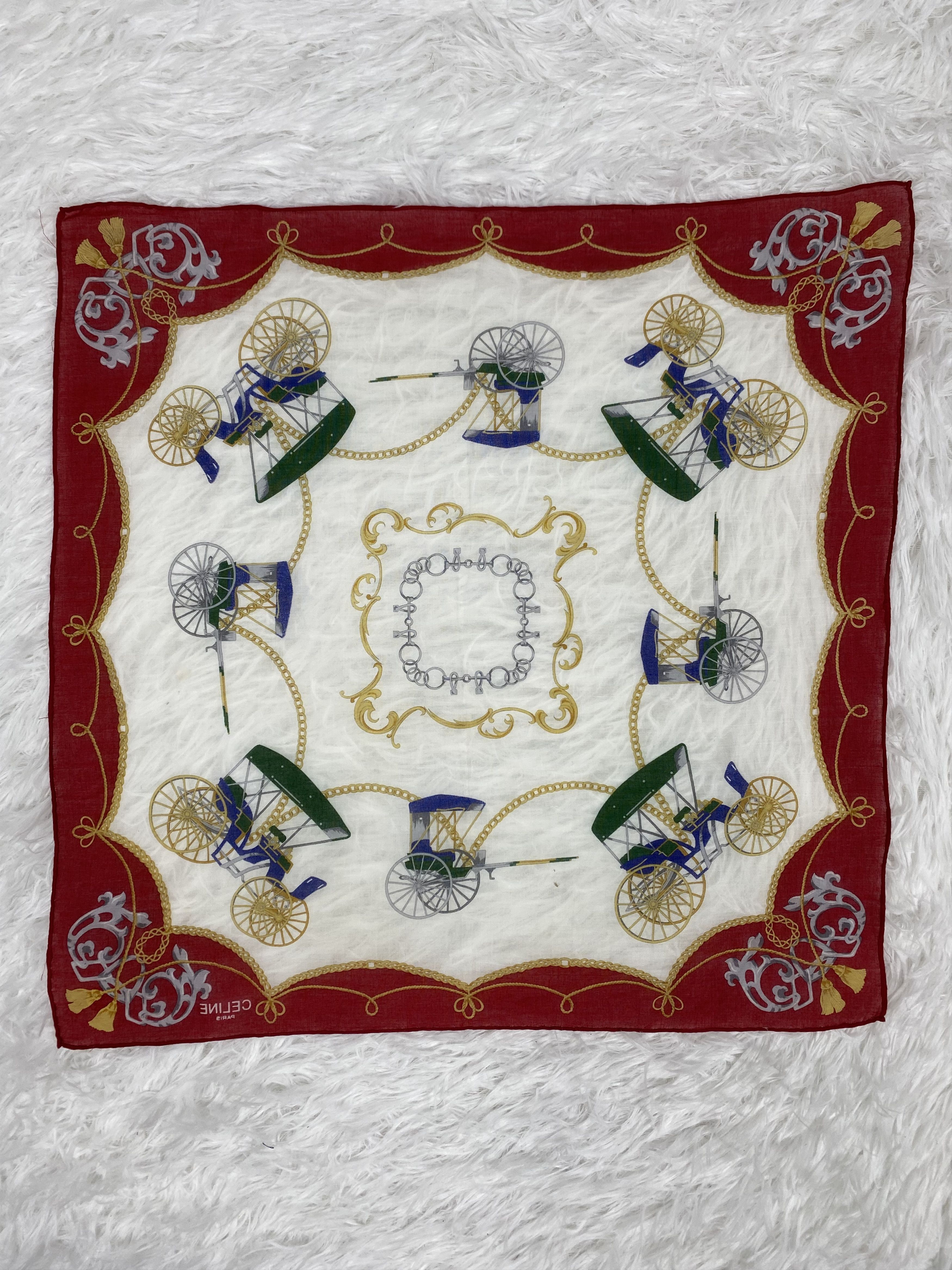 Celine Vintage Celine Handkerchief PH0119 Size ONE SIZE - 6 Thumbnail
