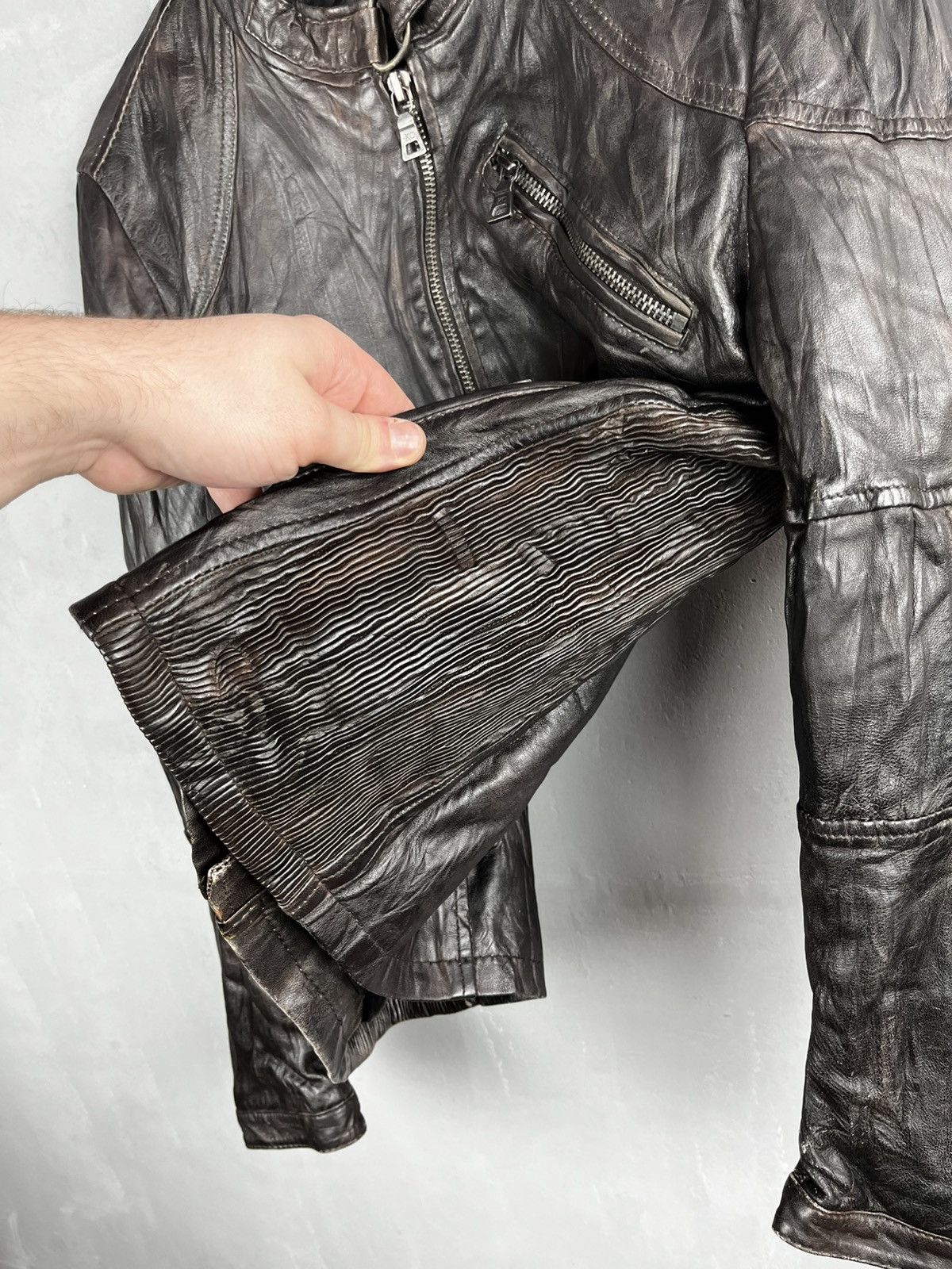 Other Kenneth Cole Avant Garde leather jacket Rick Owens style Y Size US S / EU 44-46 / 1 - 10 Thumbnail