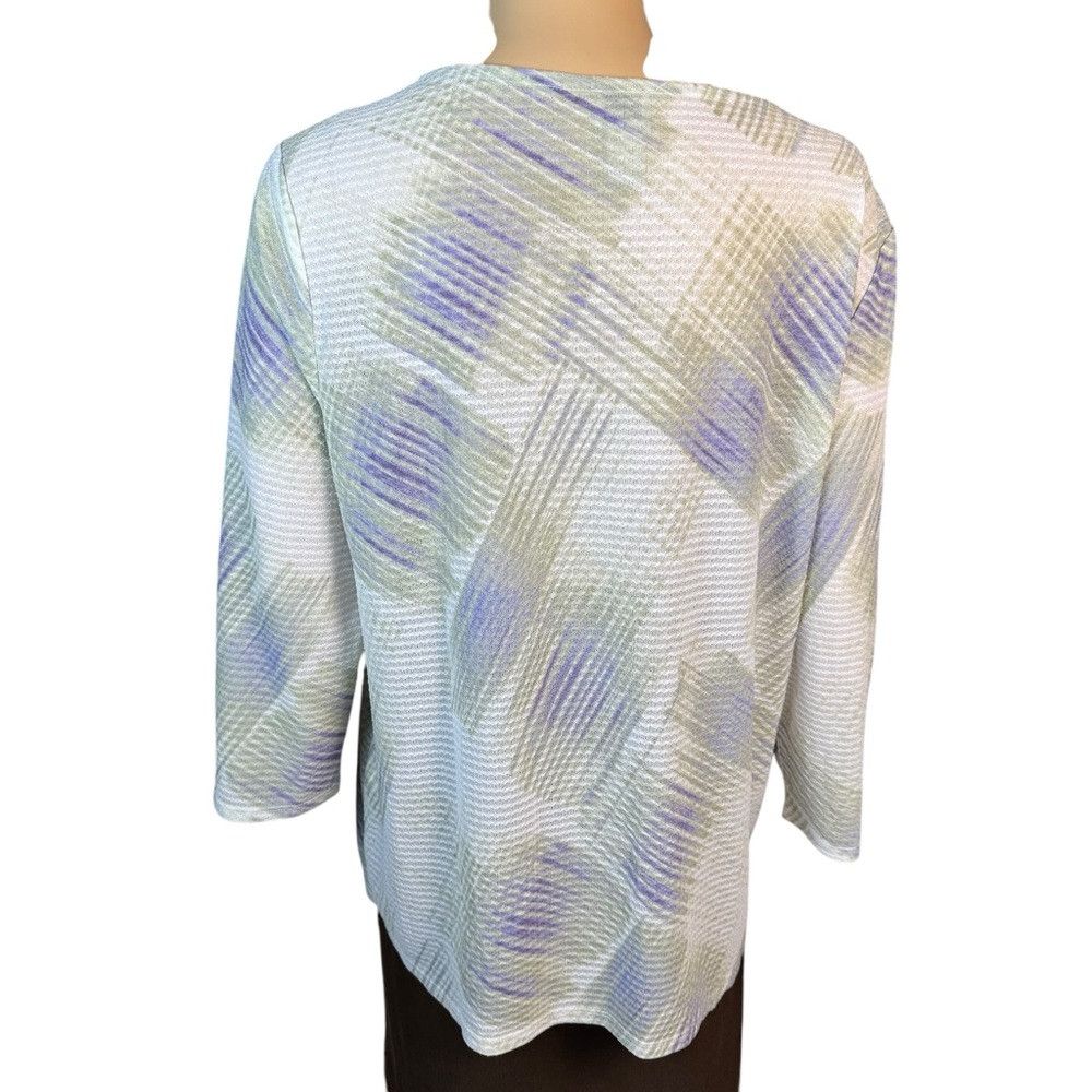 Chicos Chico's Easywear Watercolor Brush 3/4 Sleeve Tunic Size 2 U Size L / US 10 / IT 46 - 4 Thumbnail