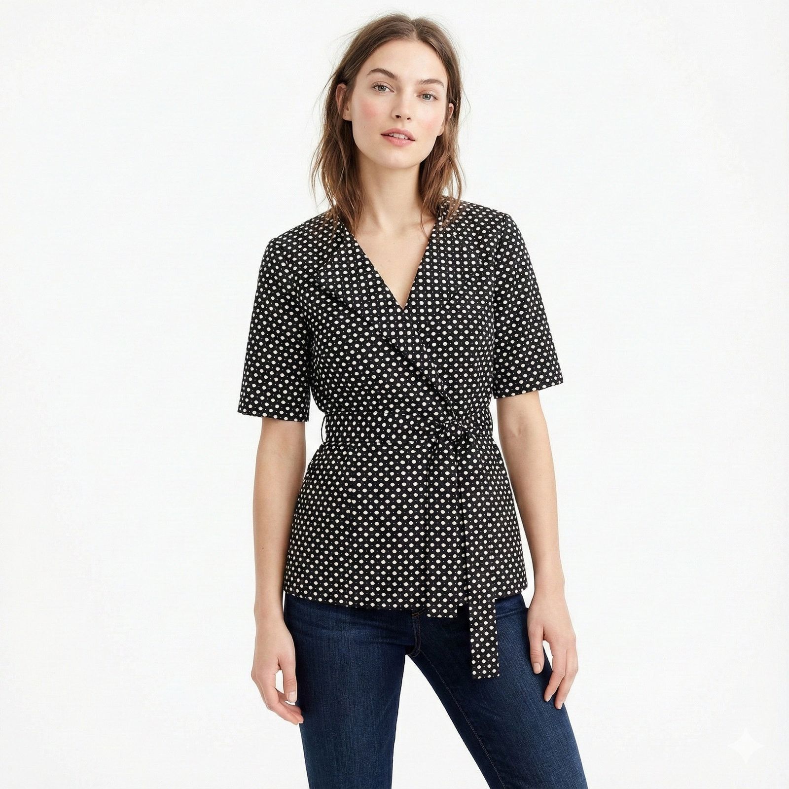 J.Crew J.Crew Collection Belded Jacket in Black with with dot Size XS / US 0-2 / IT 36-38 - 1 Thumbnail