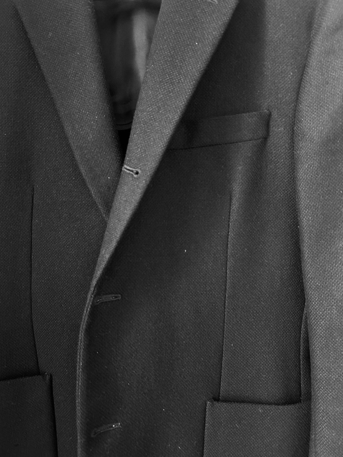 Our Legacy Our Legacy Black Blazer in Wool ‘Canvas’ Size 48S - 5 Thumbnail