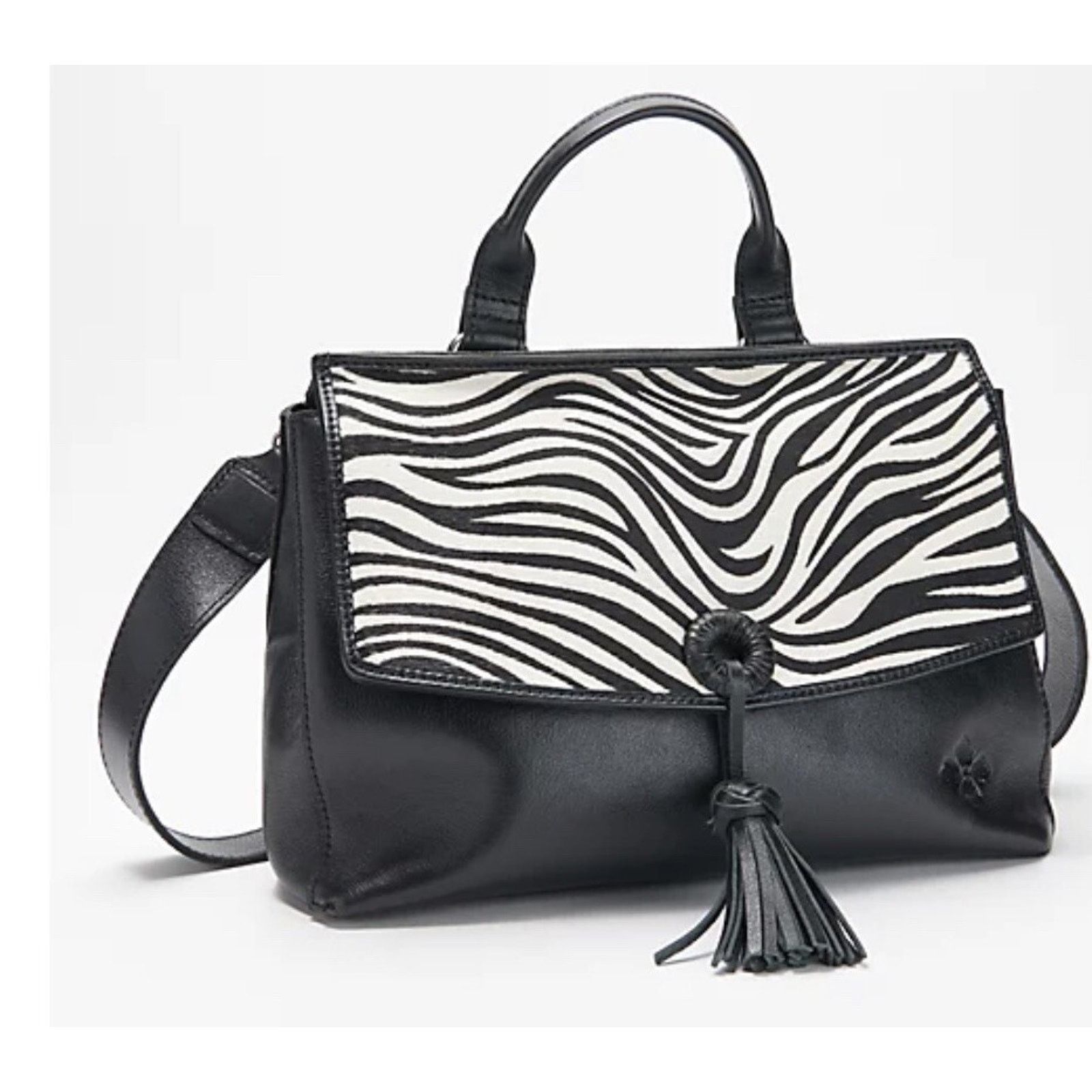 Patricia Nash Patricia Nash Top Handle Satchel zebra haircalf bag A373035 Size ONE SIZE - 2 Thumbnail