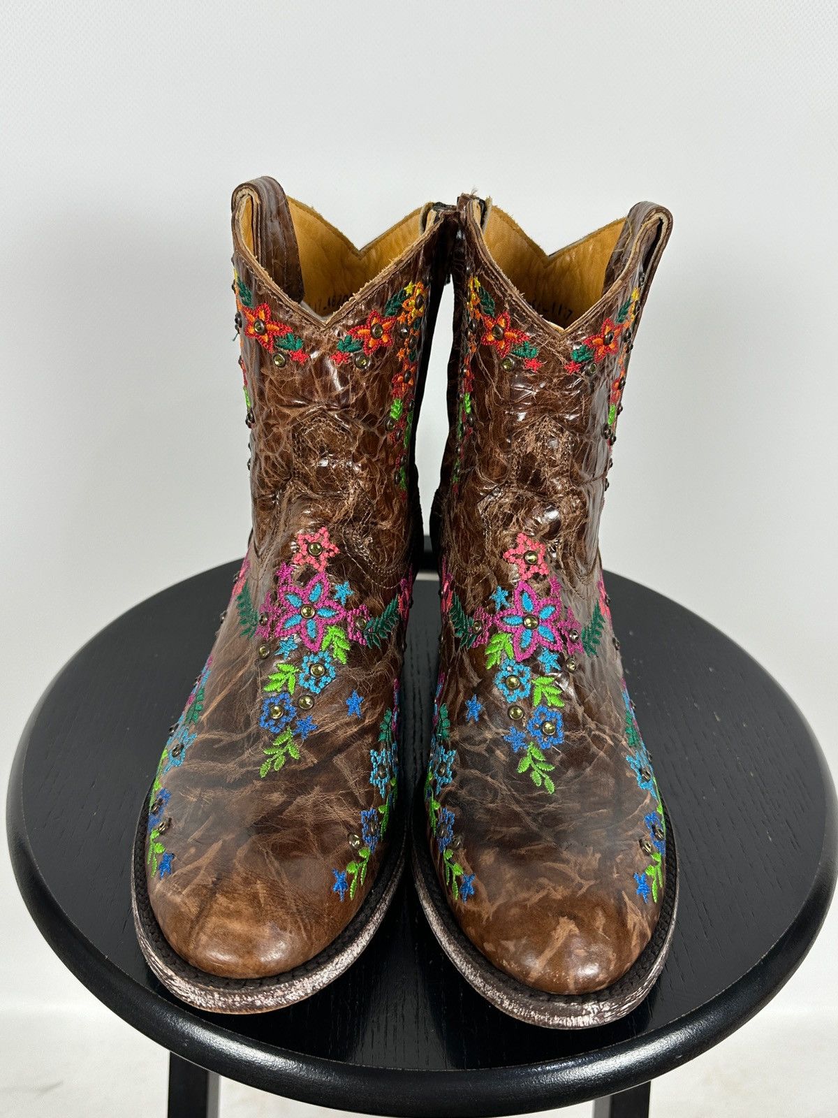 Old Gringo Mexicana Old Gringo Sora Leather Cowboy Floral Ankle Boots Size US 9.5 / IT 39.5 - 11 Thumbnail