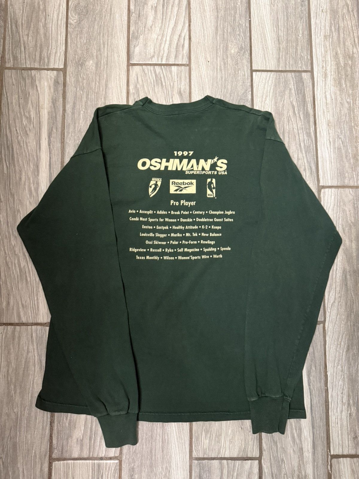 Fruit Of The Loom Vintage 1997 Oshman’s Super Sports USA Promo LS Shirt Size US XL / EU 56 / 4 - 4 Thumbnail