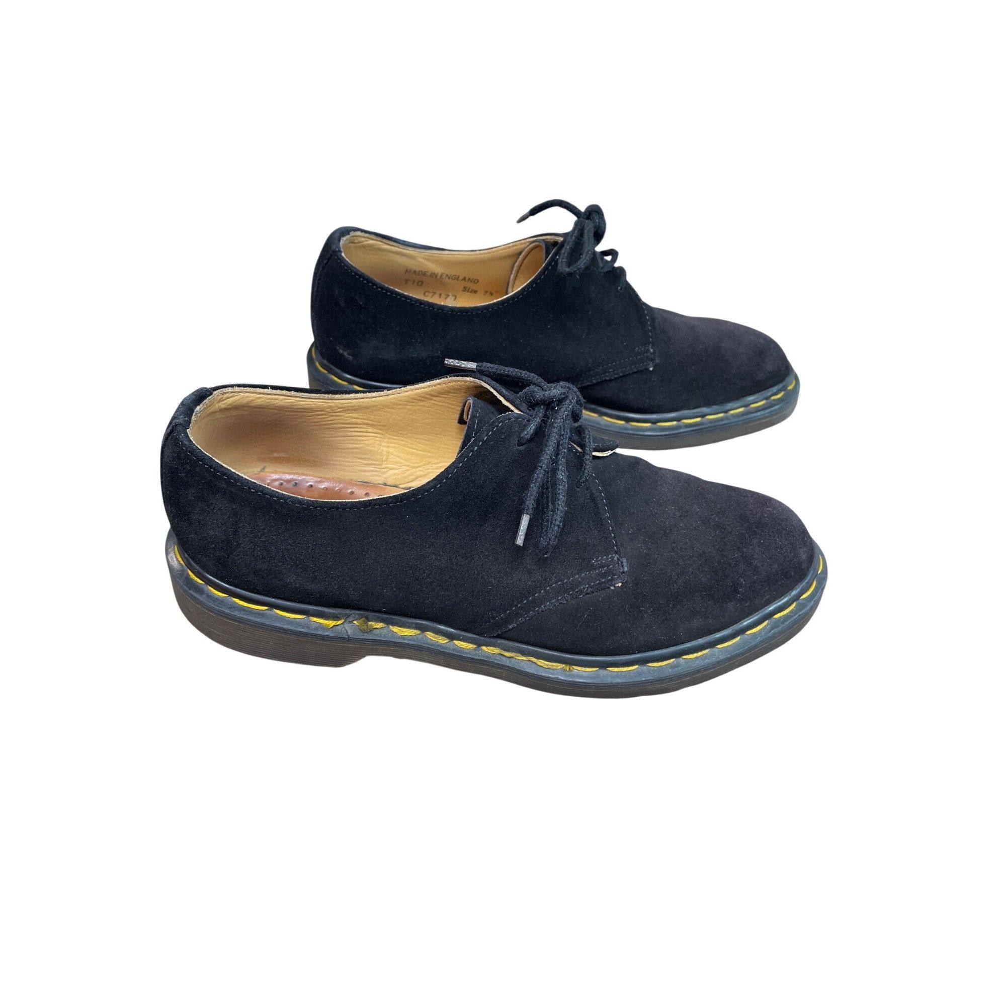 Dr. Martens Dr. Martens mens black suede 3 eye airwair oxford shoes sz 8 Size US 8.5 / EU 41-42 - 3 Thumbnail