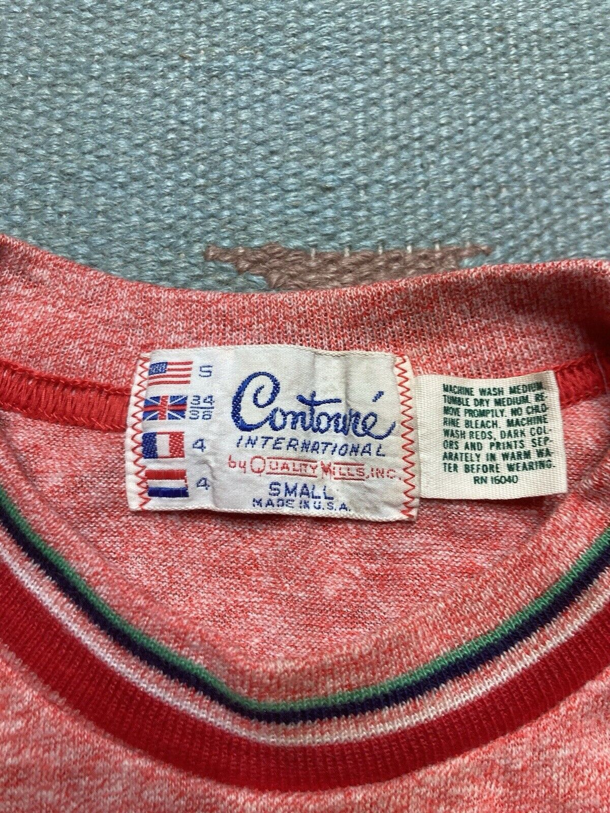 Vintage 70s blank t shirt heather cotton blend single stitch small Size US S / EU 44-46 / 1 - 6 Thumbnail