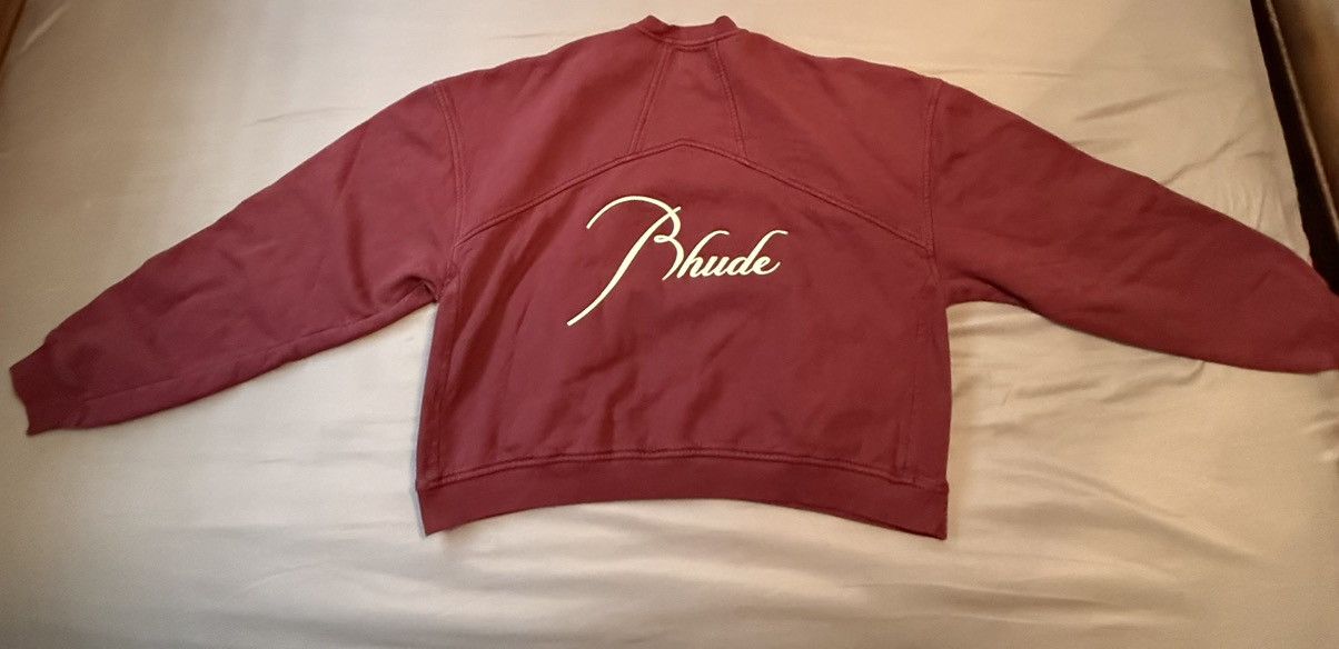 Rhude Rhude Crewneck Bordeaux Size US L / EU 52-54 / 3 - 3 Thumbnail
