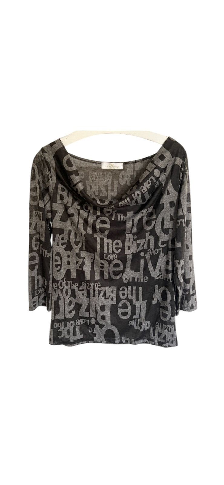 Japanese Brand × Vintage Y2k print letters newspaper dress blouse like jpg gaultier Size M / US 6-8 / IT 42-44 - 1 Thumbnail