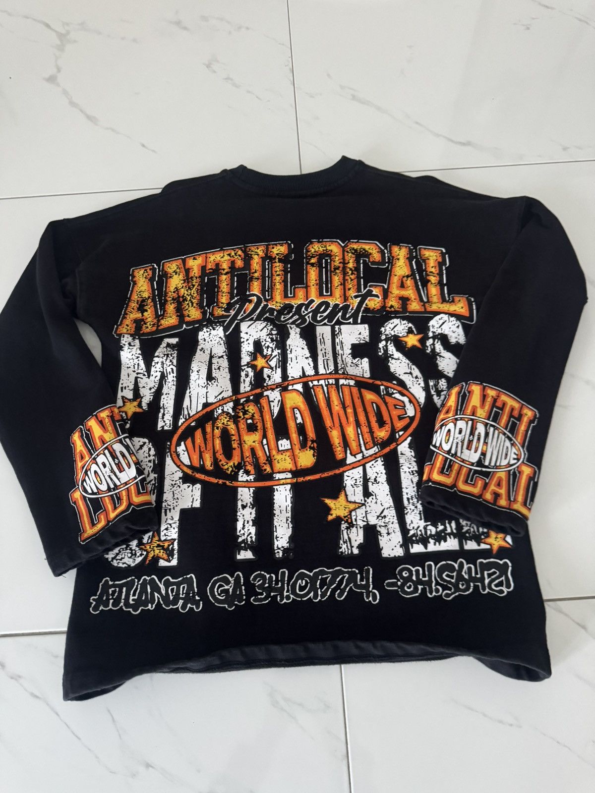 Other Anti Local Black Orange Worldwide L/S Shirt Size US M / EU 48-50 / 2 - 2 Thumbnail