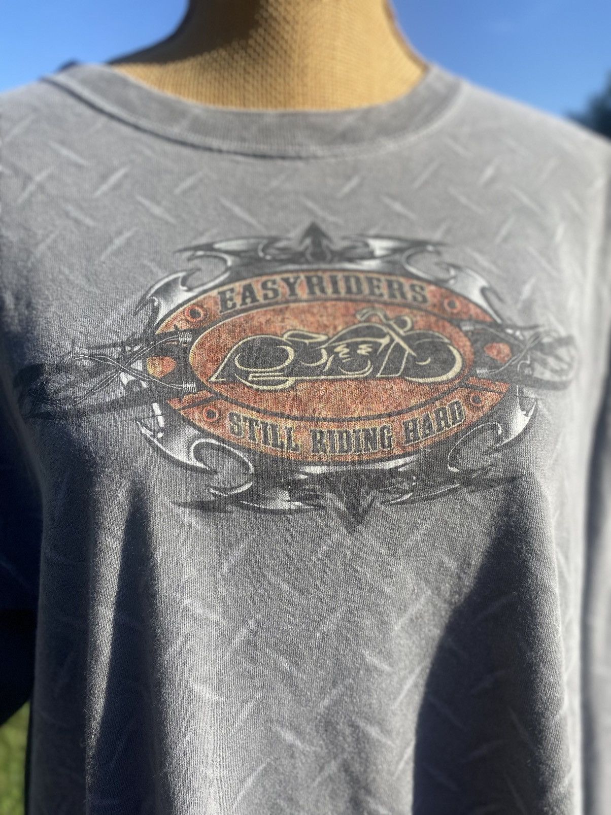 Other Vintage 2011 Easyriders Long Sleeve Diamond Plate Gray XL Size US XL / EU 56 / 4 - 2 Thumbnail