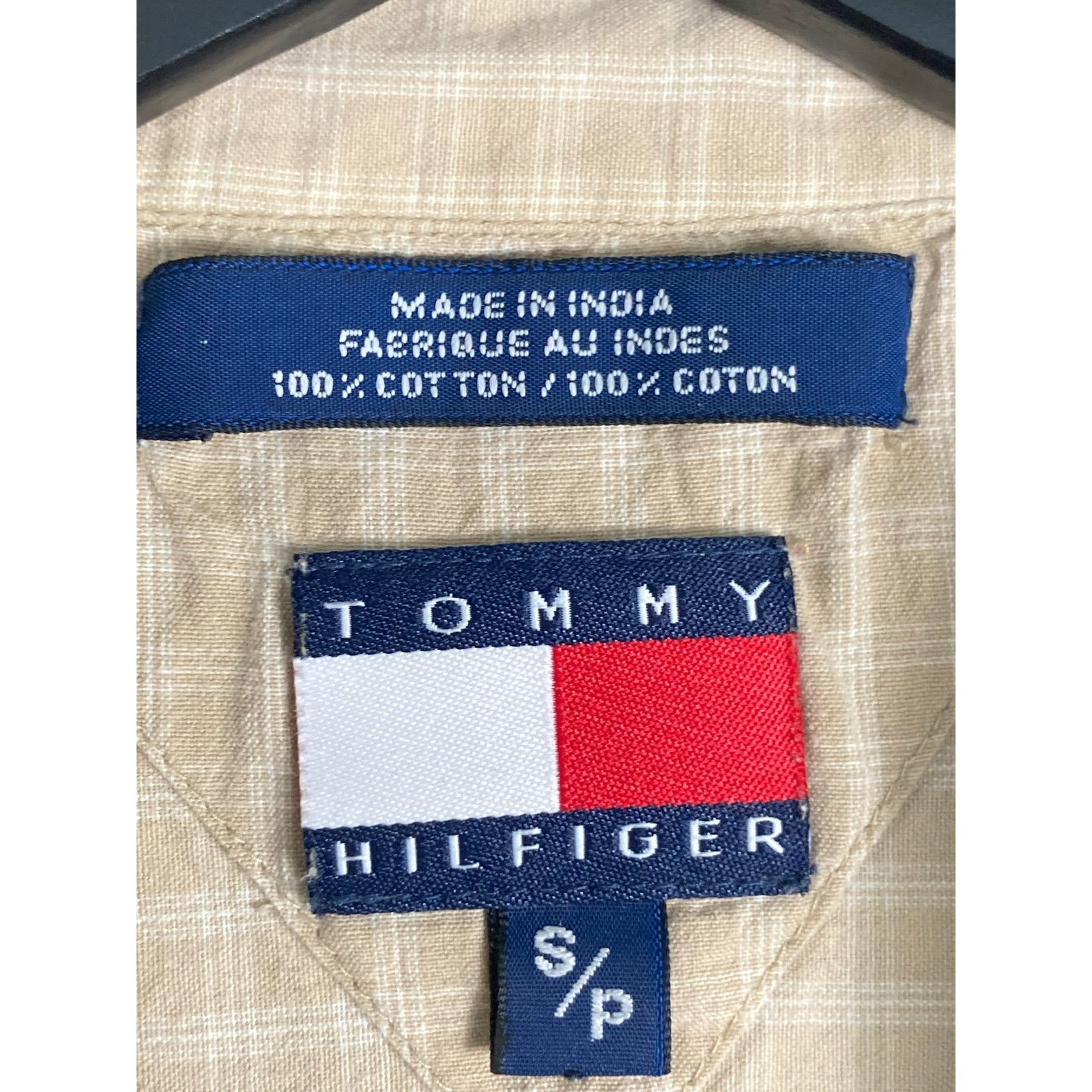 Tommy Hilfiger Tommy Hilfiger Men's S Beige Check Short Sleeve Shirt Size US S / EU 44-46 / 1 - 3 Thumbnail