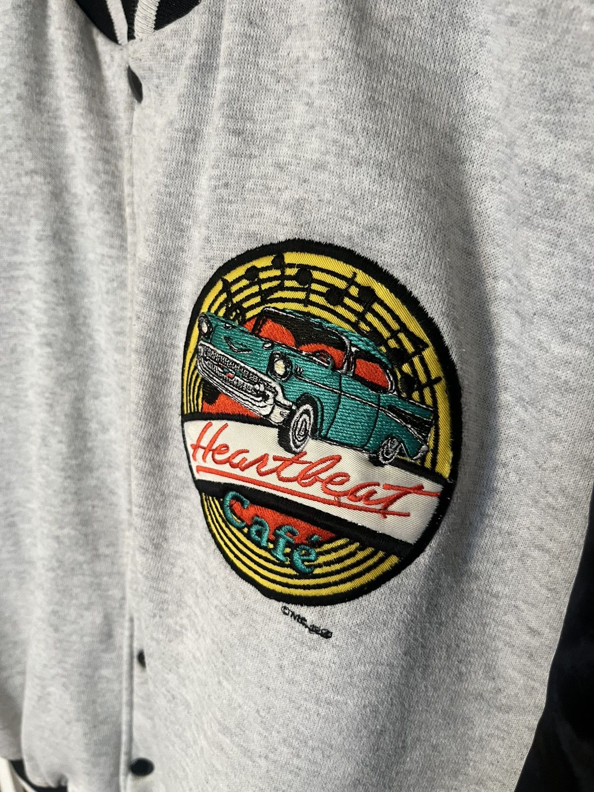 Hard Rock Cafe Vintage 90’s 1990 made in USA heartbeat Café Bomber Jacket Size US XL / EU 56 / 4 - 3 Thumbnail