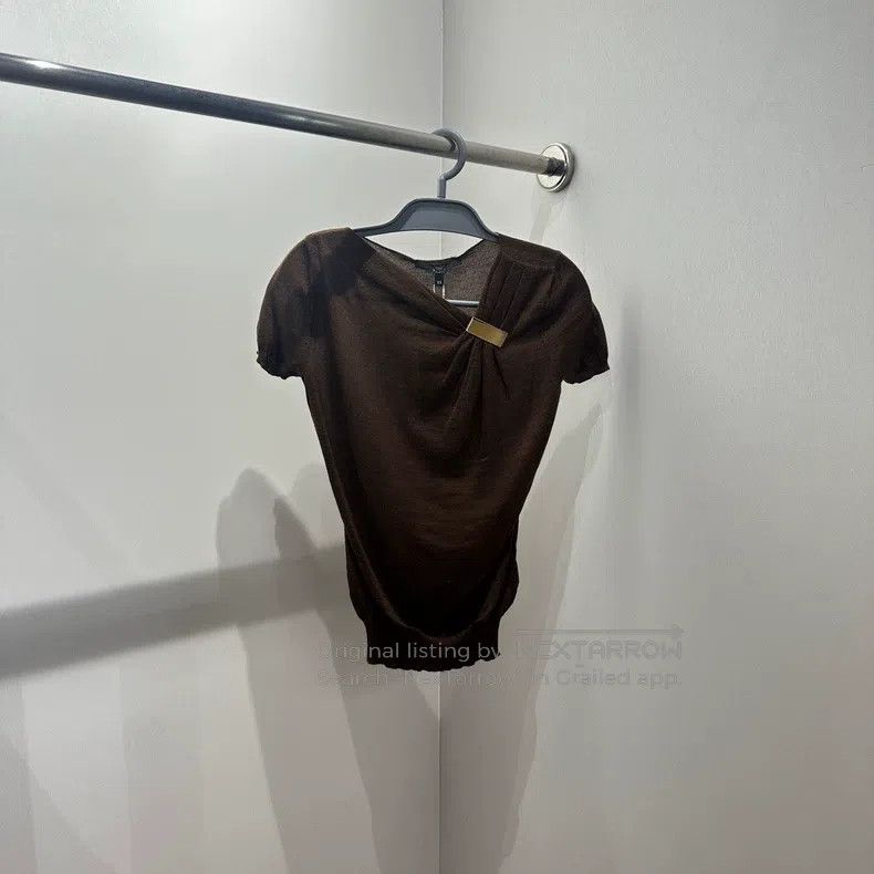Gucci Gucci Slanted collar wool silk blend sweater Size XS / US 0-2 / IT 36-38 - 1 Thumbnail