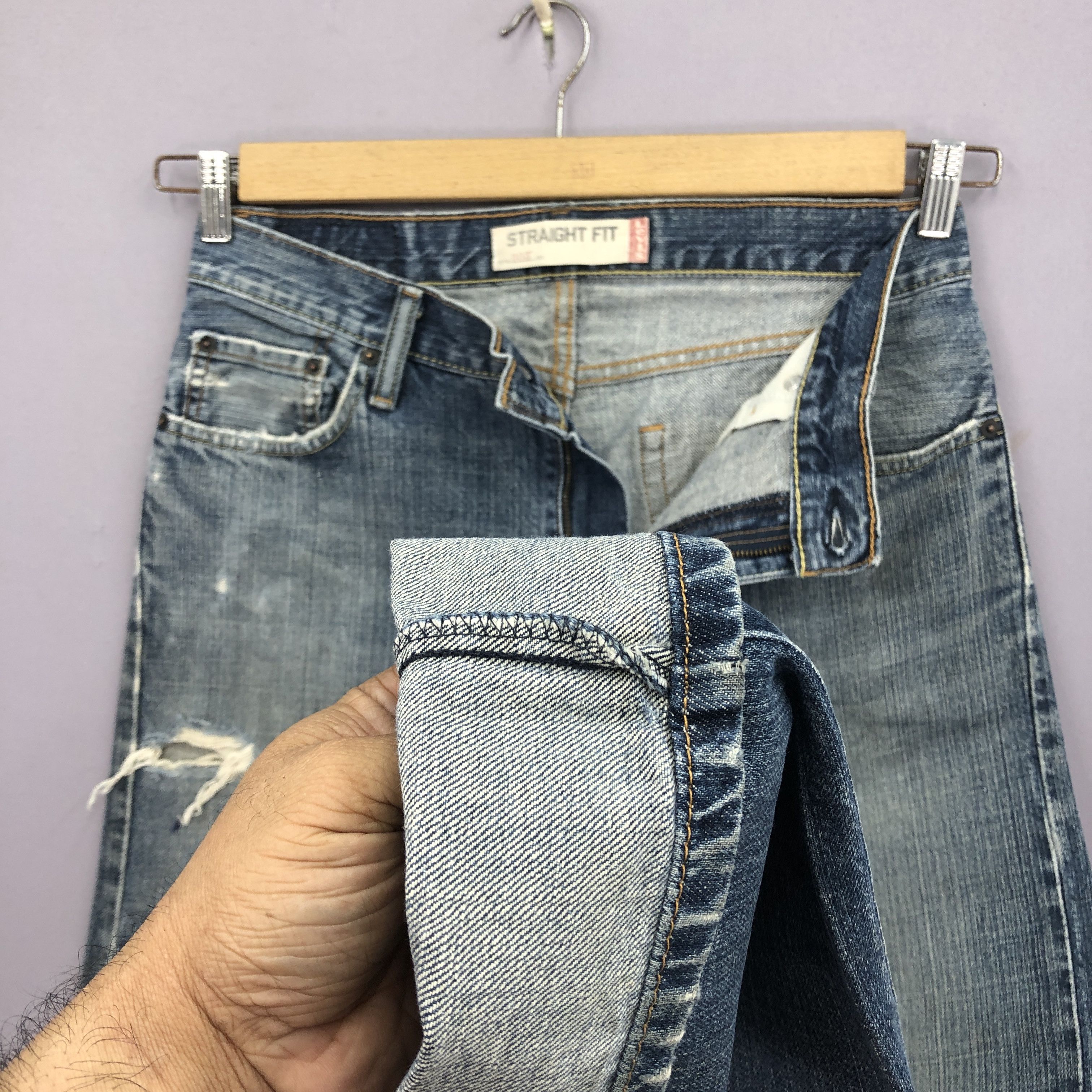 Levi's Vintage Y2K Distressed Levis Jeans Levi's Stonewash Denim Size US 30 / EU 46 - 8 Thumbnail