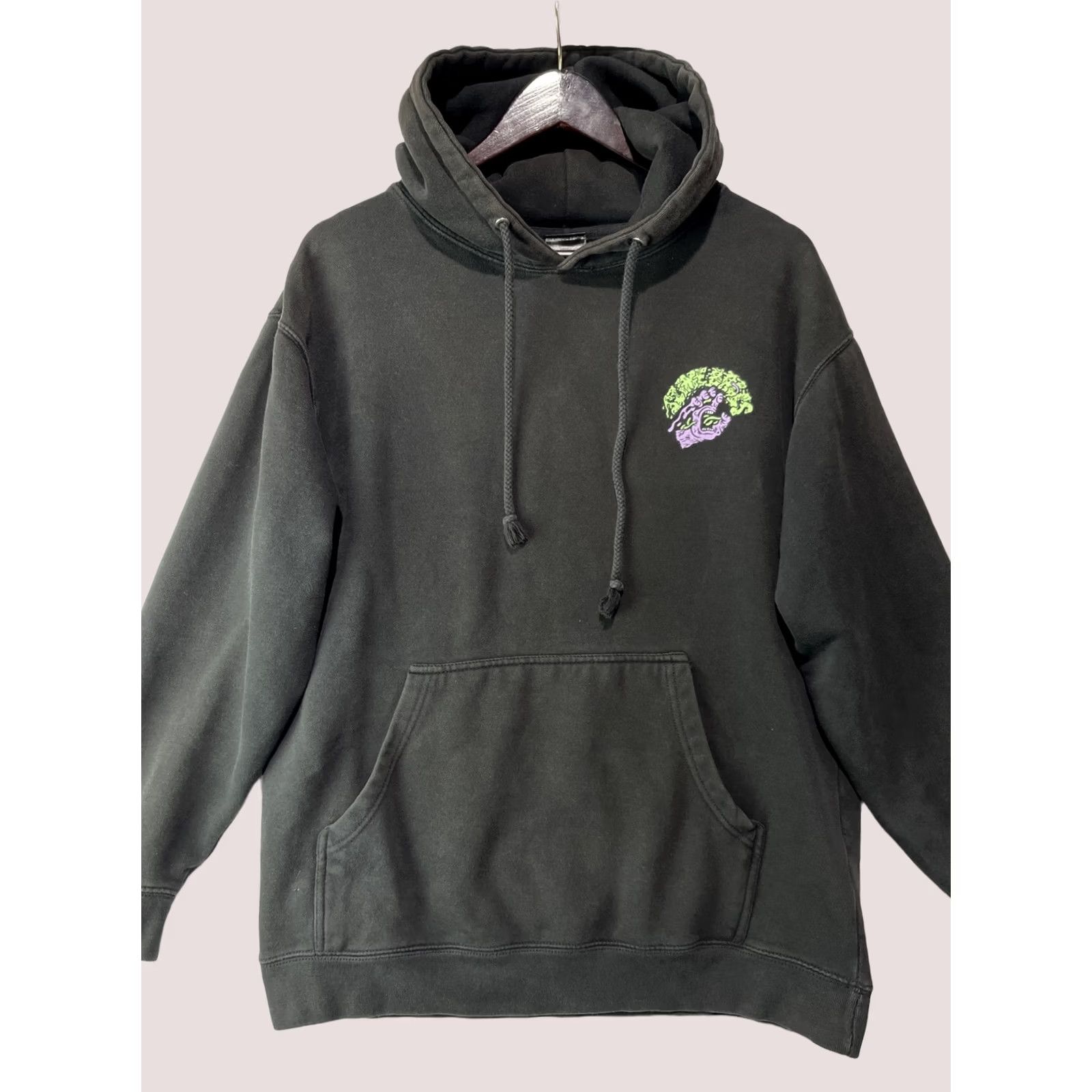 Vintage Santa Cruz Hoodie Mens M Black Slime Balls Speed Wheels Skateboard Pullover Graphic Print Logo Winter Outdoor Grunge Retro Size US M / EU 48-50 / 2 - 1 Thumbnail