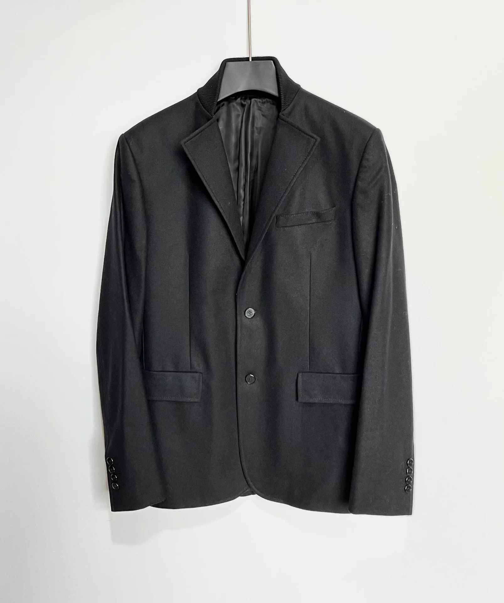 Givenchy Givenchy Wool Blend Knit Collar Blazer 48 Size 48S - 1 Thumbnail