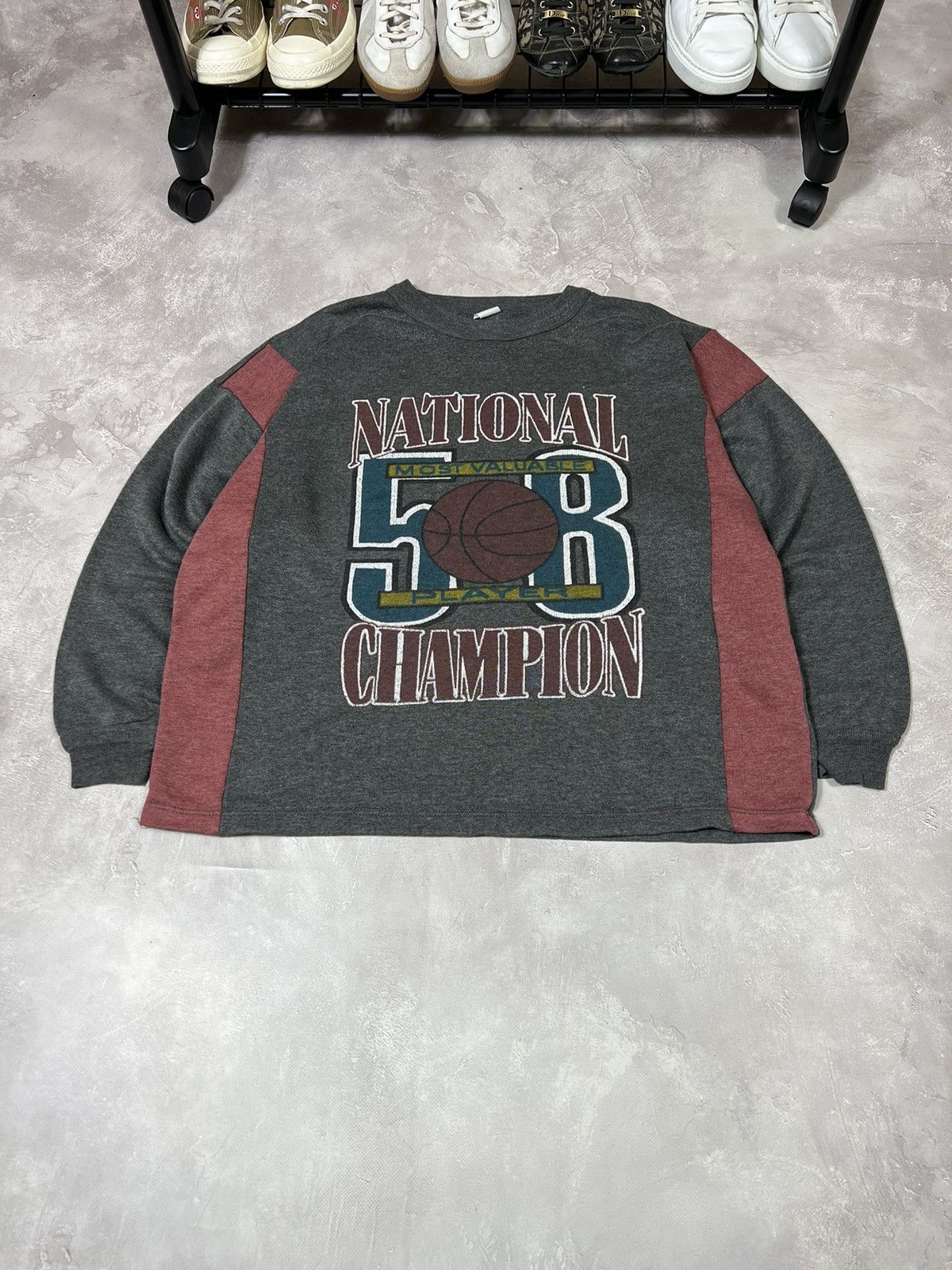 Vintage Vintage Sweatshirt National Basketball Champion Size US M / EU 48-50 / 2 - 2 Thumbnail
