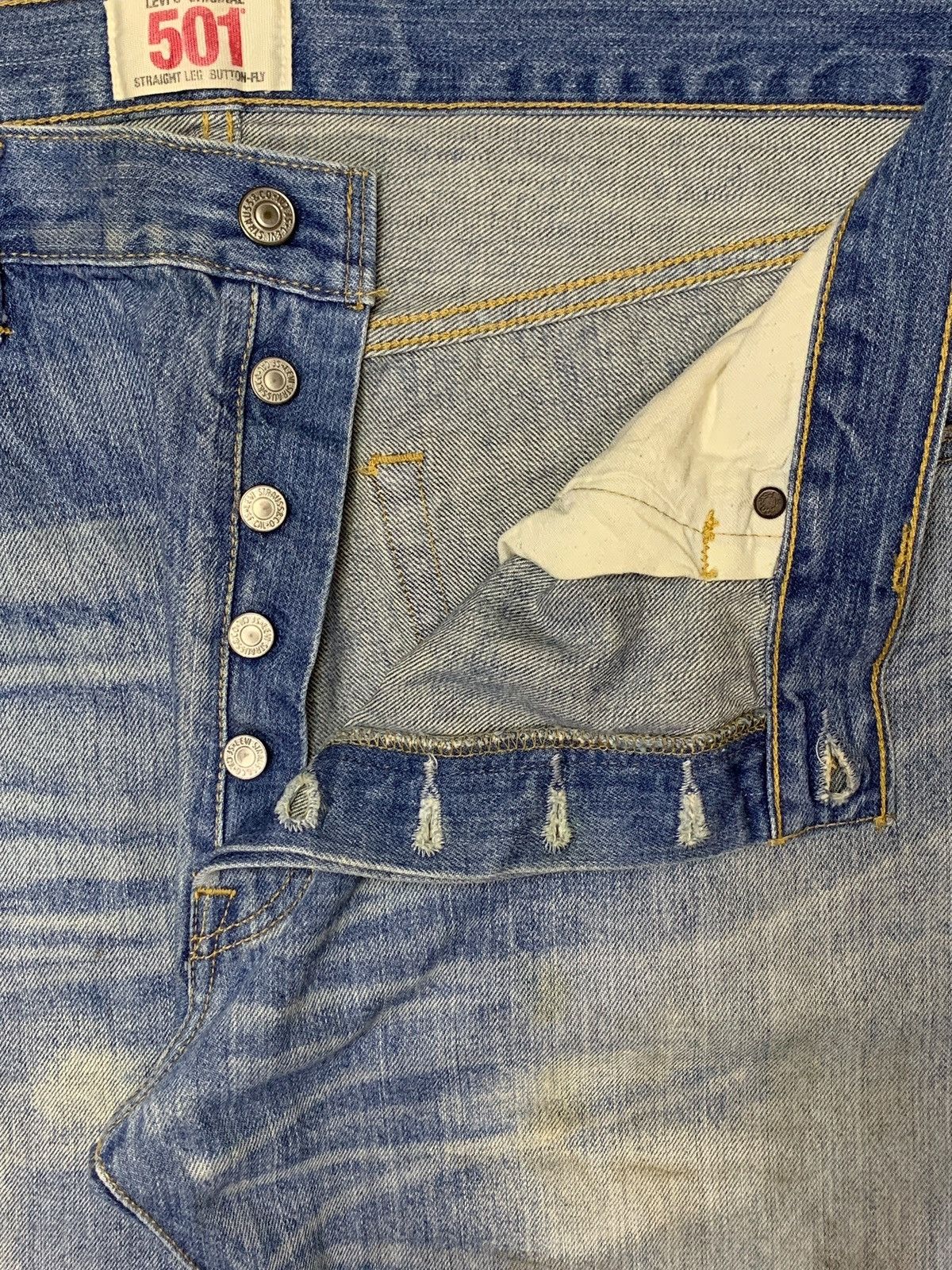 Levi's × Levi's Vintage Clothing Vintage 90s Levis 501 Faded Mud Wash Distressed Baggy Jeans Size US 36 / EU 52 - 3 Thumbnail