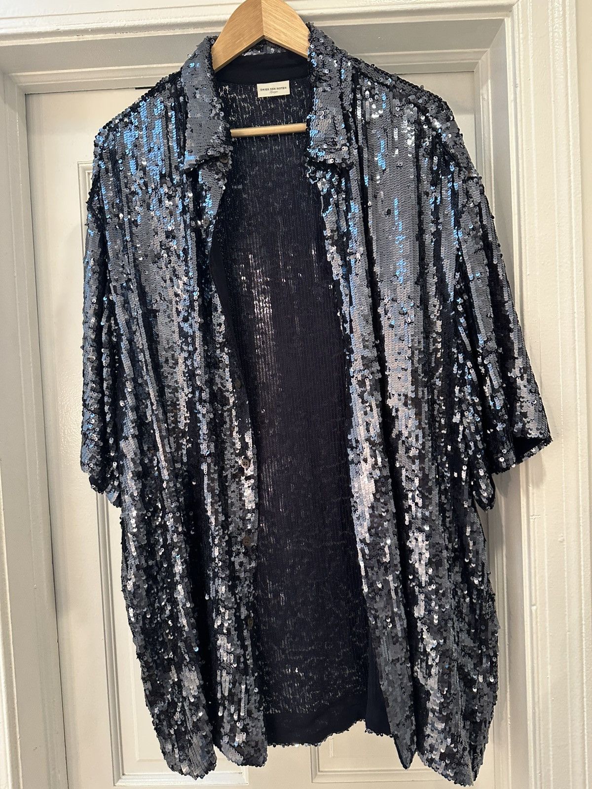 Dries Van Noten Dries Van Noten Sequined shirt Size US L / EU 52-54 / 3 - 1 Thumbnail