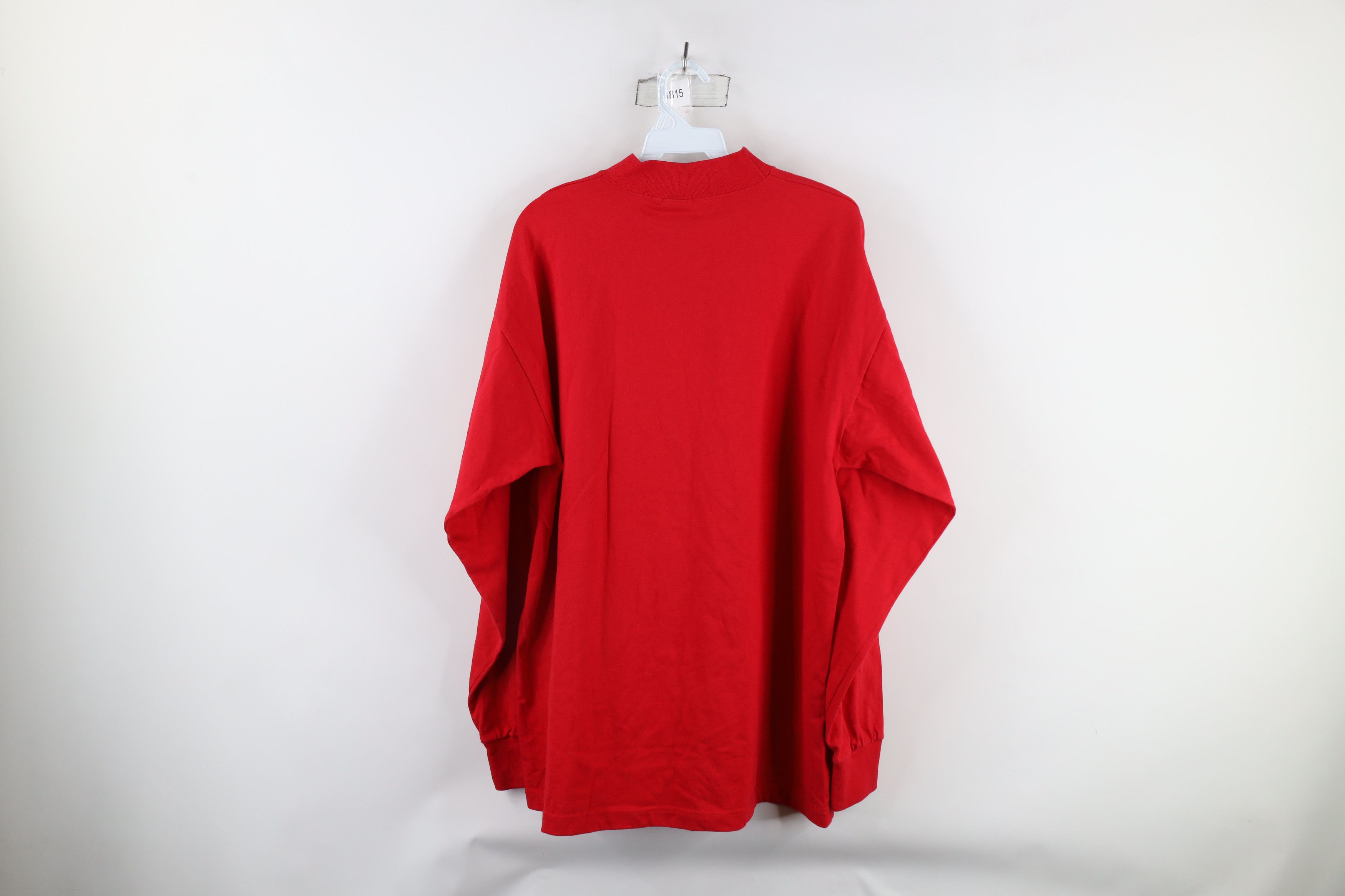 Vintage Vintage 90s Viper Car Mock Neck Long Sleeve T-Shirt Red Size US L / EU 52-54 / 3 - 8 Thumbnail