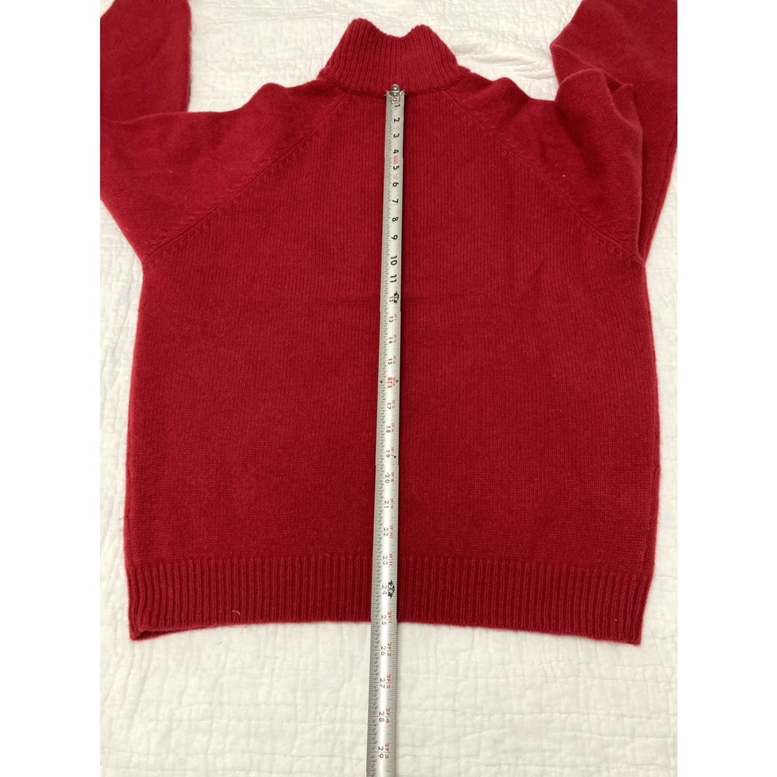 Vintage R&R Casuals Sweater Quarter Zip Virgin Wool Red M Men Pullover Casual Medium Size US M / EU 48-50 / 2 - 5 Thumbnail