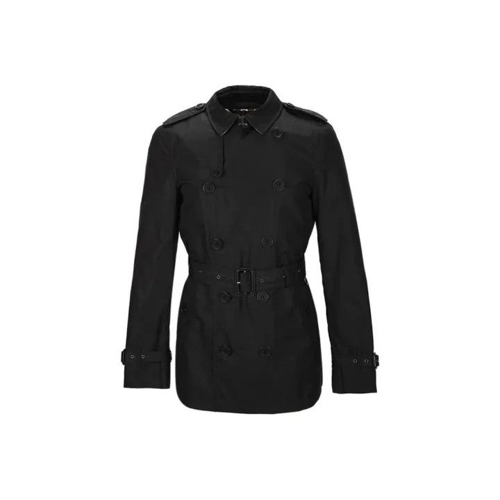 Burberry Burberry Black Trench Coat with Belt Size US M / EU 48-50 / 2 - 1 Thumbnail