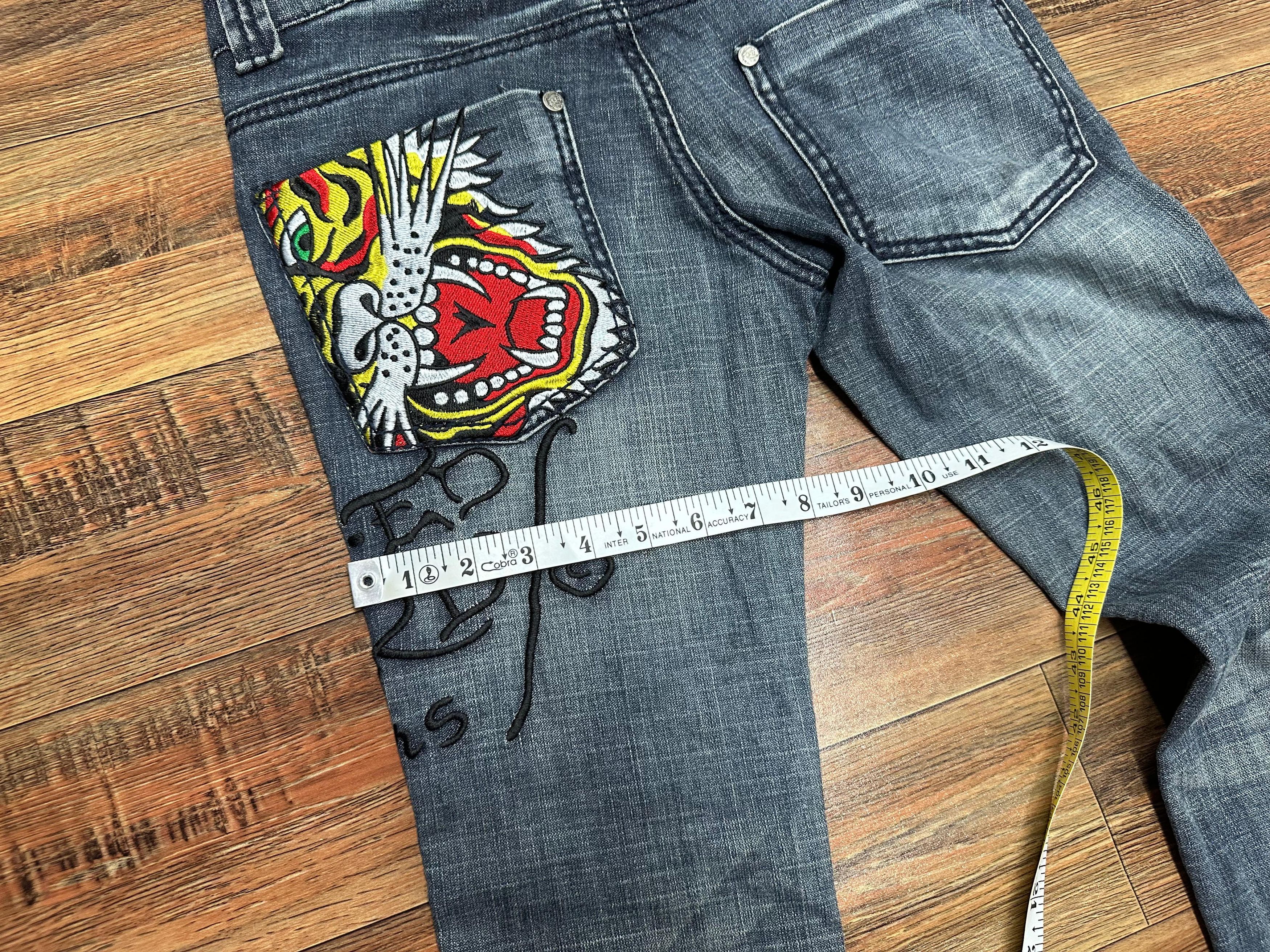 Ed Hardy × Vintage Vintage Ed hardy jeans Tiger embroidered Size US 26 / EU 42 - 10 Thumbnail