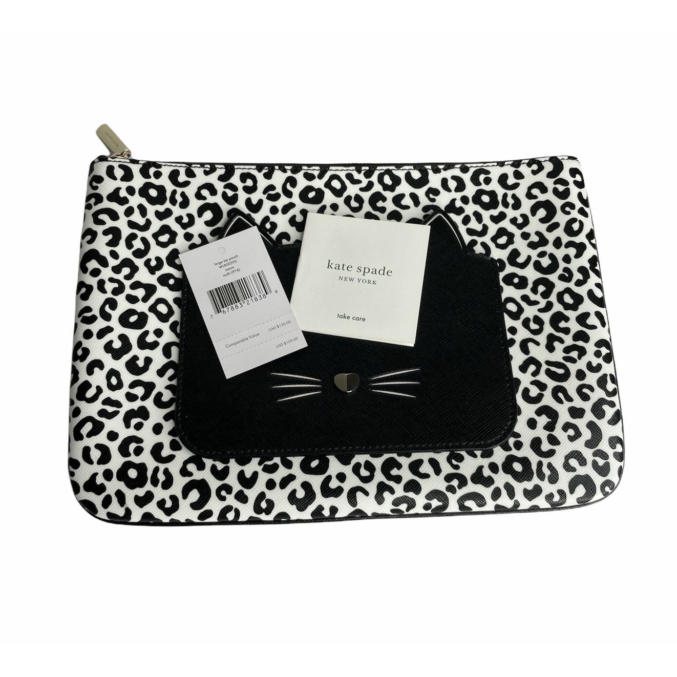 Kate Spade Kate Spade meow cat large zip pouch Clutch Size ONE SIZE - 5 Thumbnail