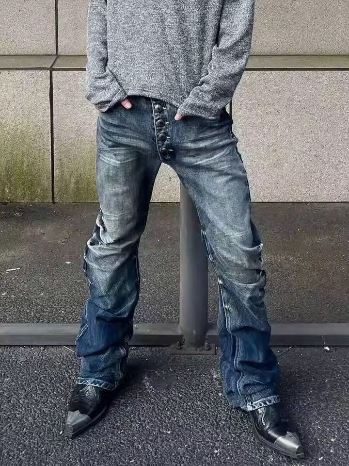 Jean Grunge punk style pleated jeans Size US 29 - 3 Thumbnail