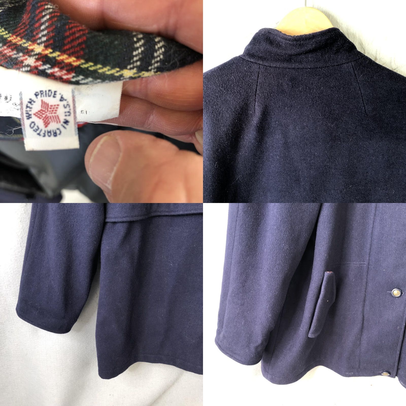 Mackintosh VINTAGE Mackintosh of New England Coat XL Blue Wool All Outdoors 80s Oversized Womens Size XL / US 12-14 / IT 48-50 - 9 Thumbnail