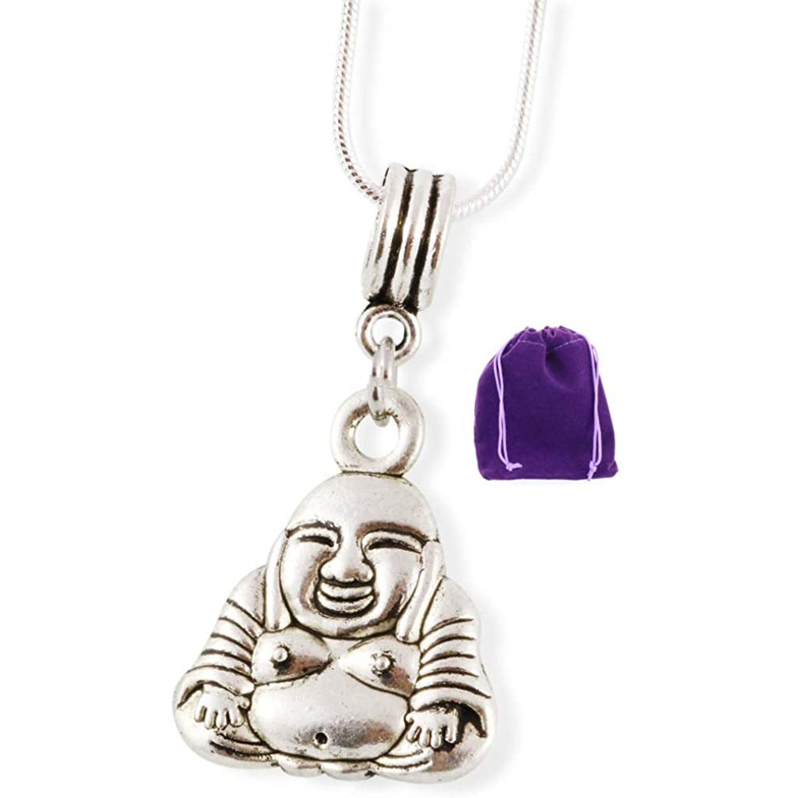 & Other Stories Buddha Large 3D Charm Snake Chain Necklace Size ONE SIZE - 1 Thumbnail