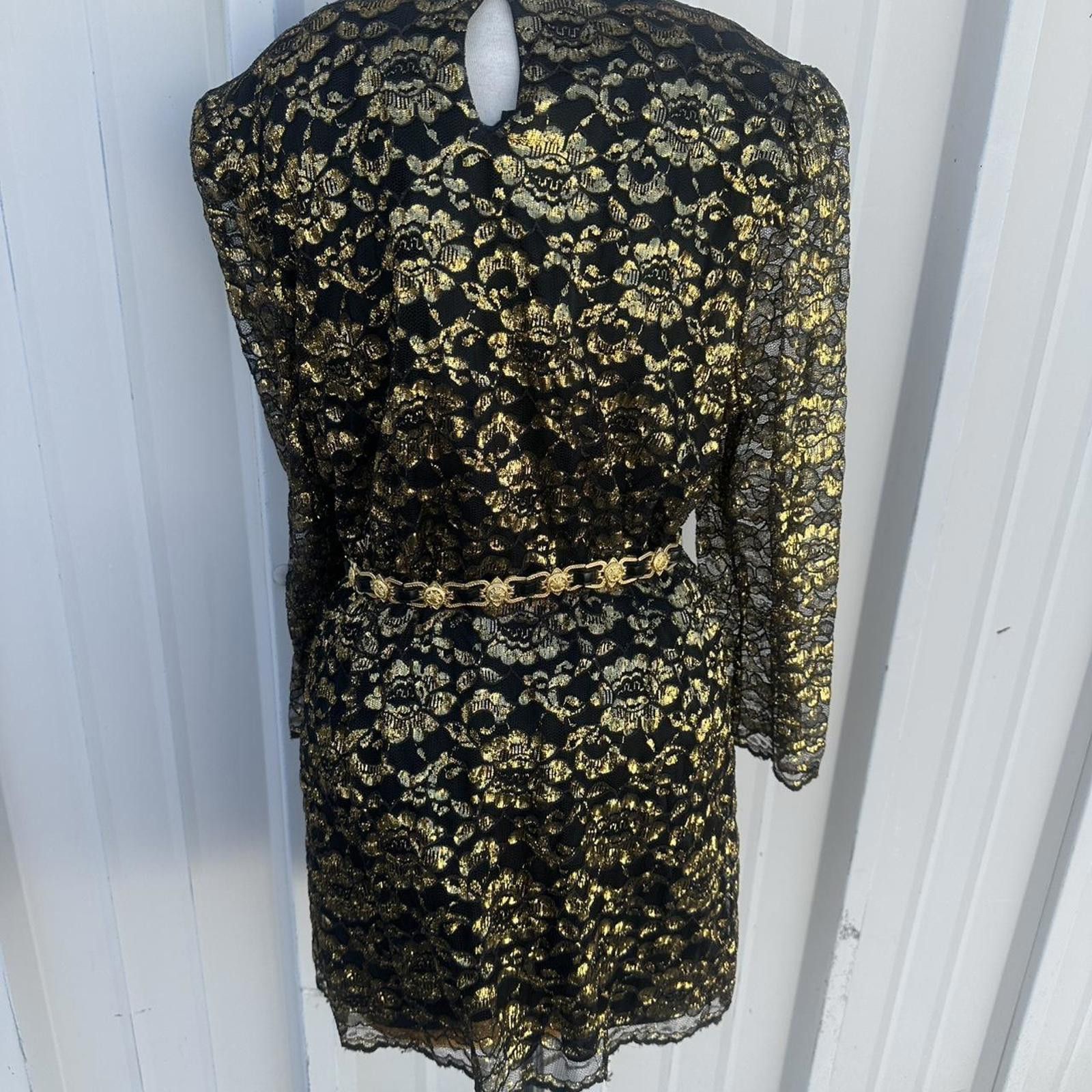 Other Vintage lace golden tunic Size L / US 10 / IT 46 - 2 Thumbnail