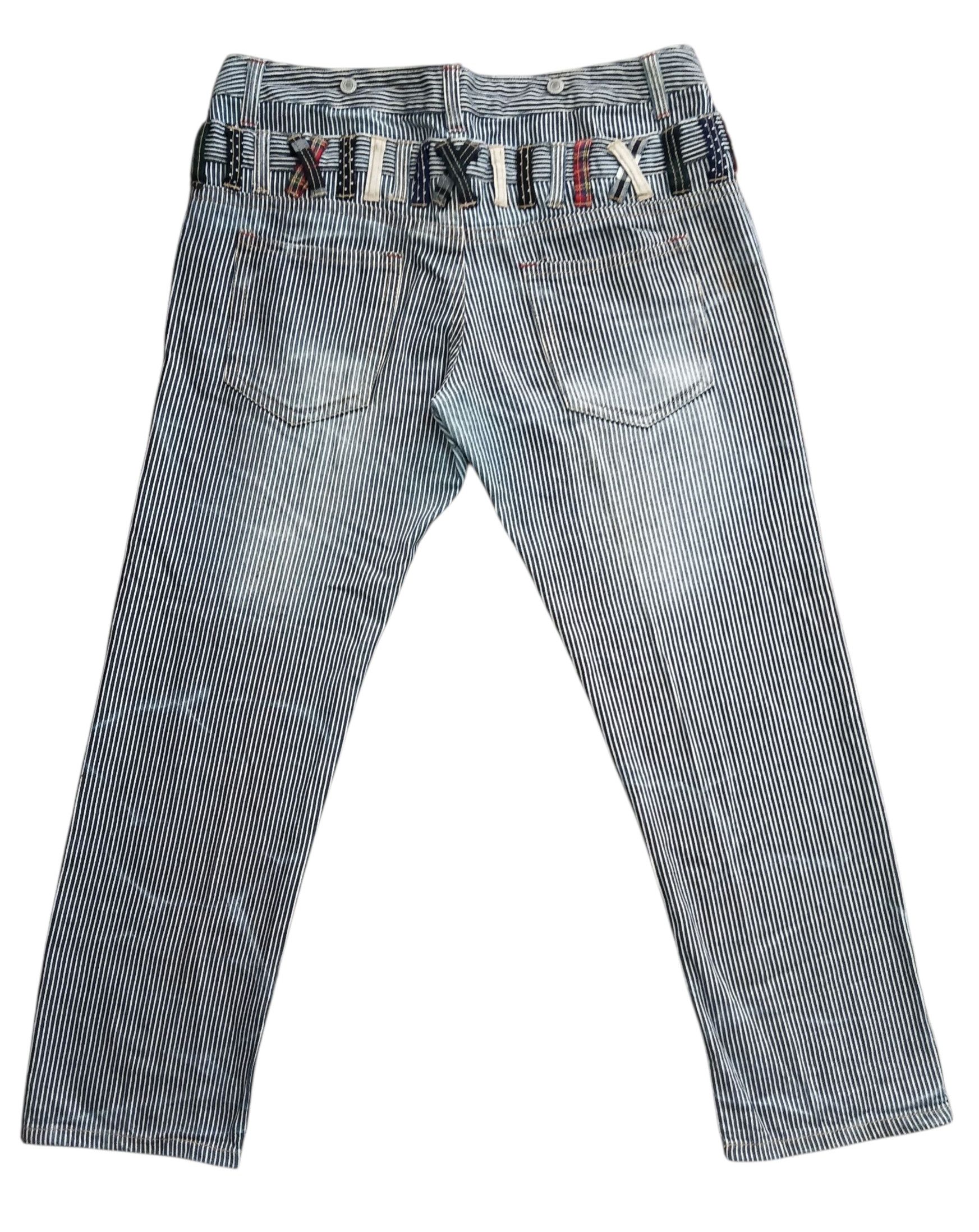 Other Double Waist Striped Jeans Size US 38 / EU 54 - 2 Thumbnail