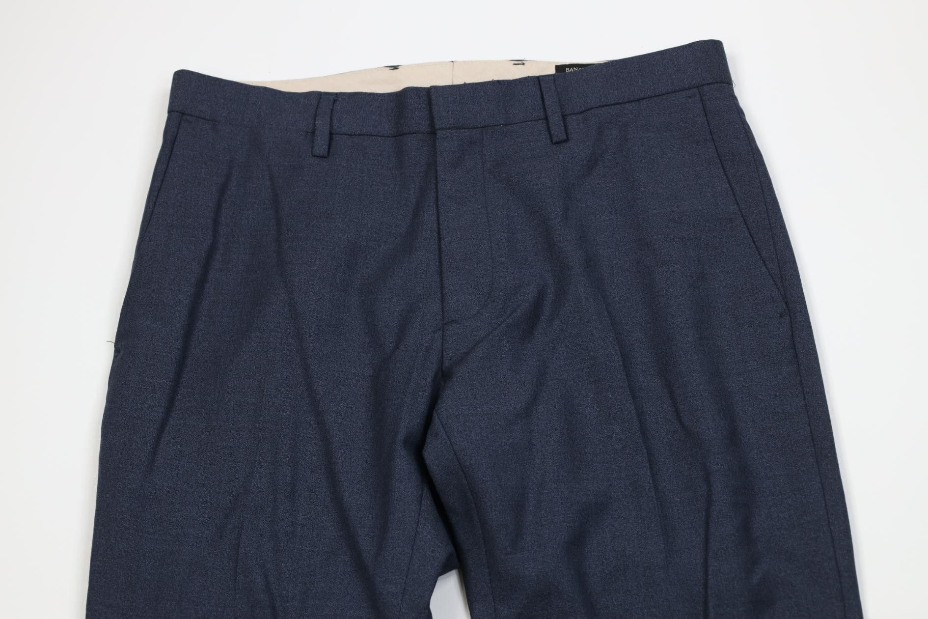 Banana Republic Banana Republic Slim Fit Wool Knit Chino Pants Trousers Blue Size US 31 - 2 Thumbnail