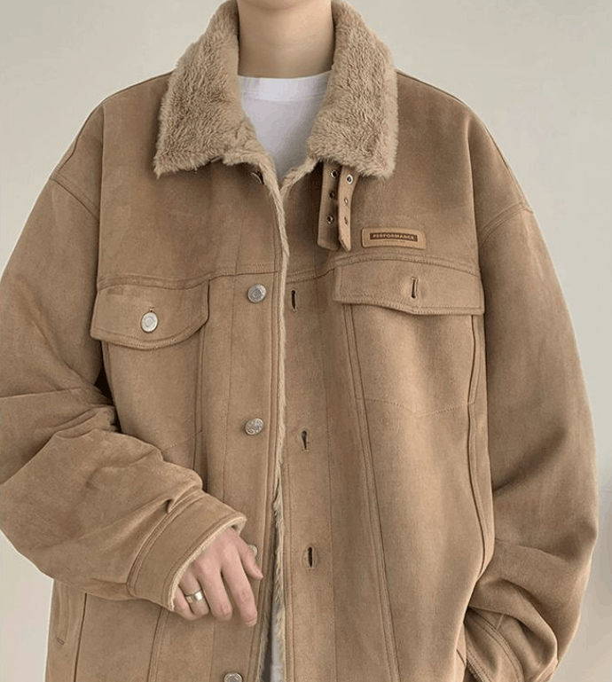 Japanese Brand American retro khaki high street thick fleece jacket y2k Size US L / EU 52-54 / 3 - 4 Thumbnail